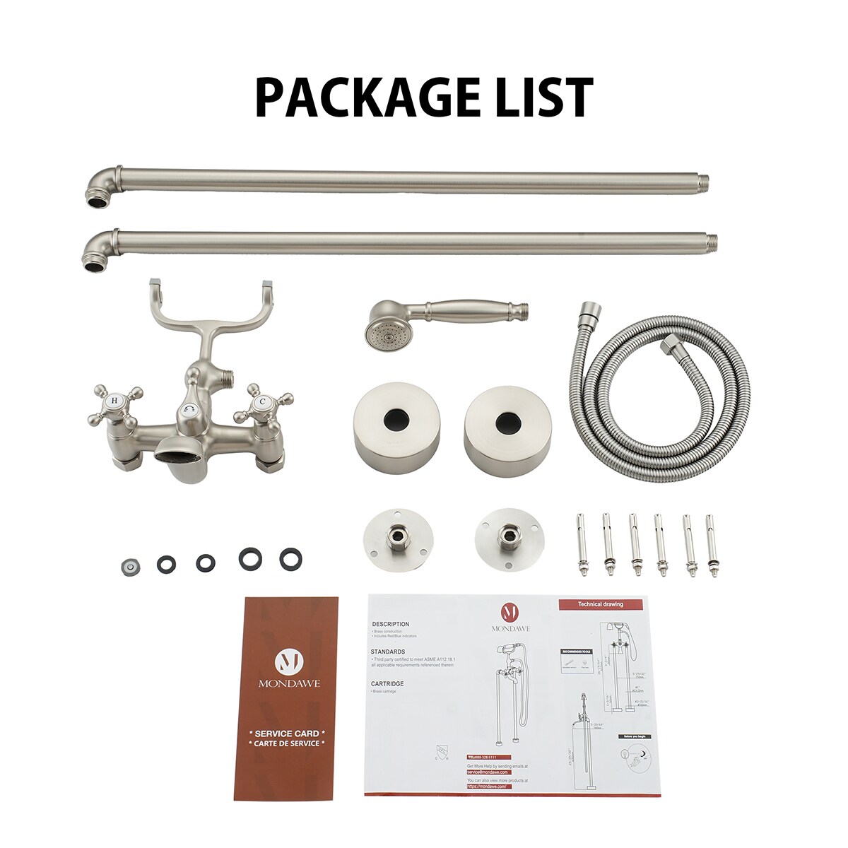 Mondawe AM-S125C-BN Roman-Tub-Faucets - View #8