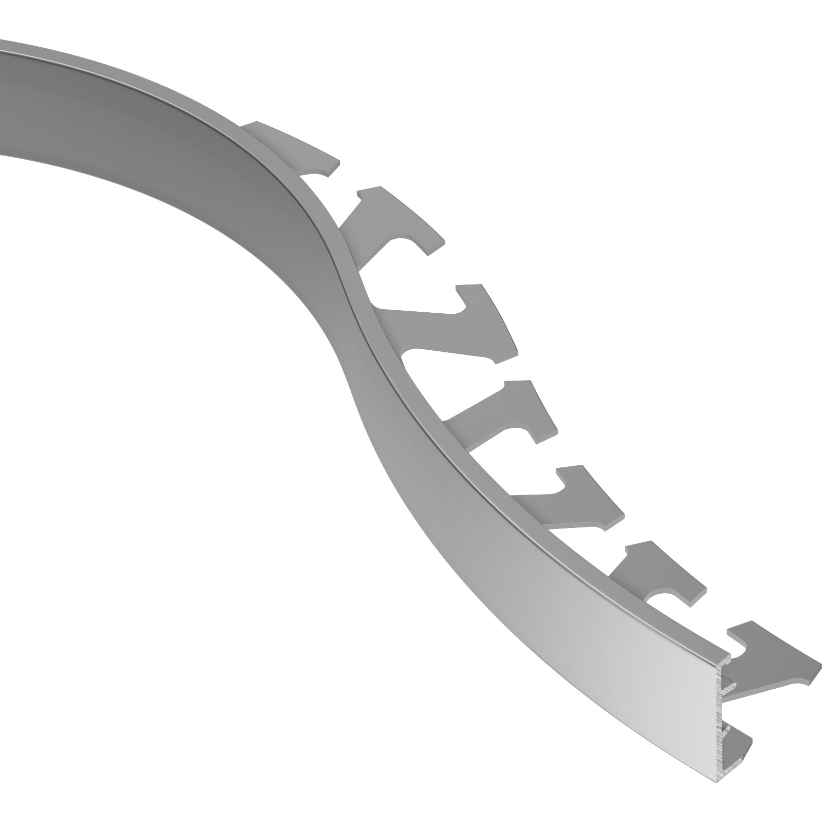 Schluter Systems R/A250 Schiene-Radius 1-in W x 98.5-in L Aluminum Aluminum L-angle Tile Edge Trim