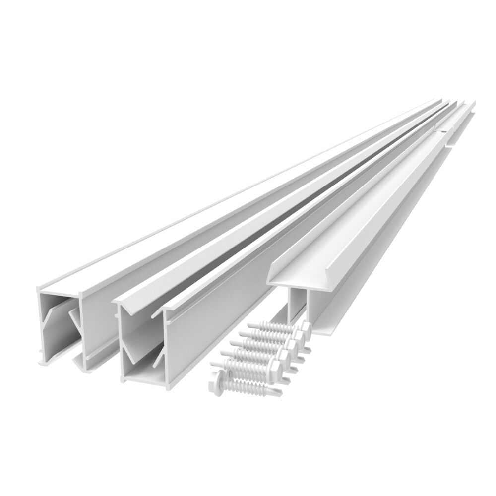 Freedom 78.88-in x 3.75-in Matte Black Aluminum Line Connector (5-Pack)