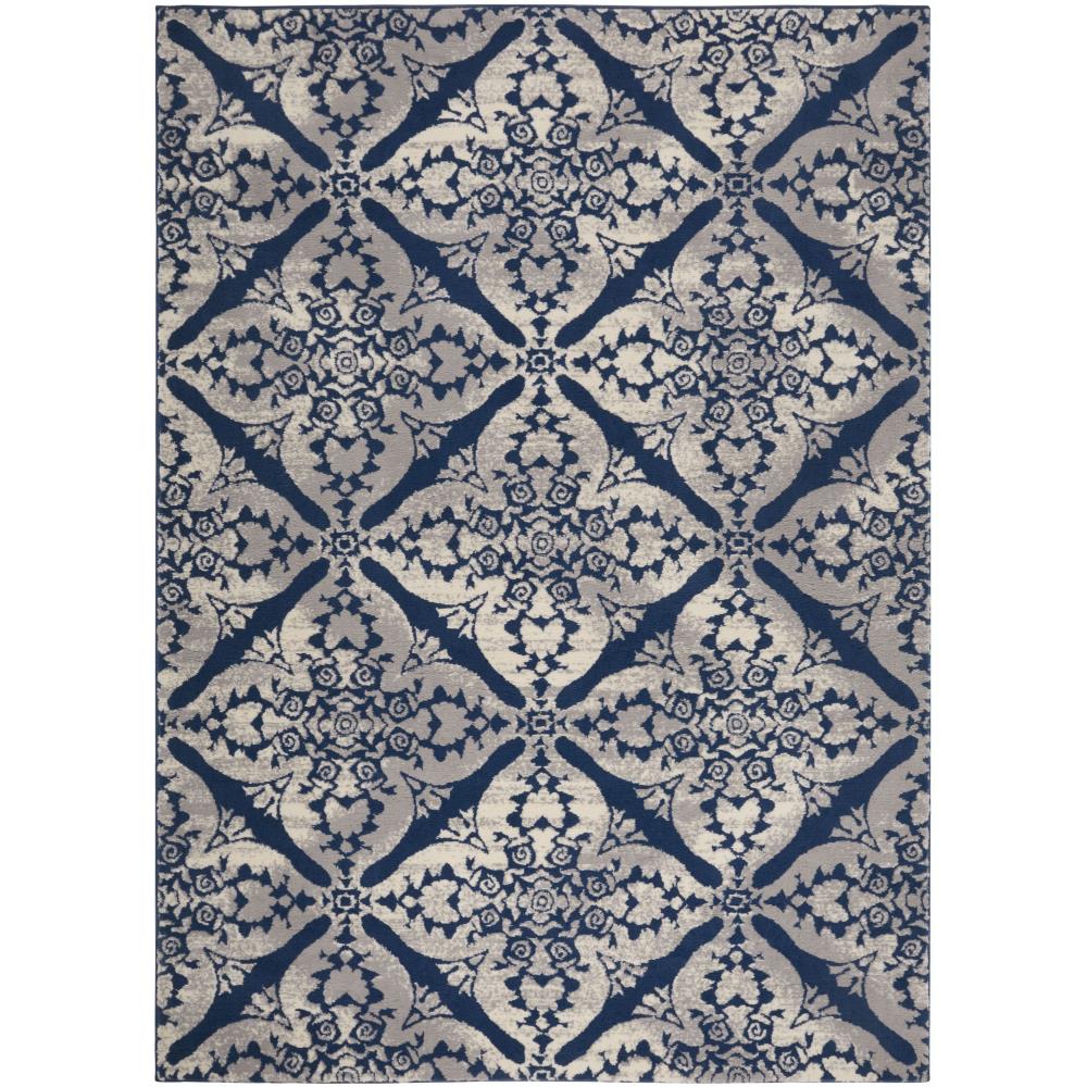 Home Dynamix 5N-19003-340 Tremont Sequoia 2 X 3 (ft) Blue Indoor Trellis Area Rug