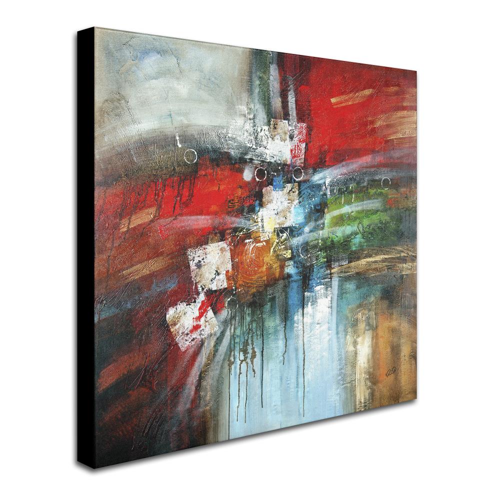 Trademark Fine Art Framed 35-in H x 35-in W Abstract Print on Canvas at ...