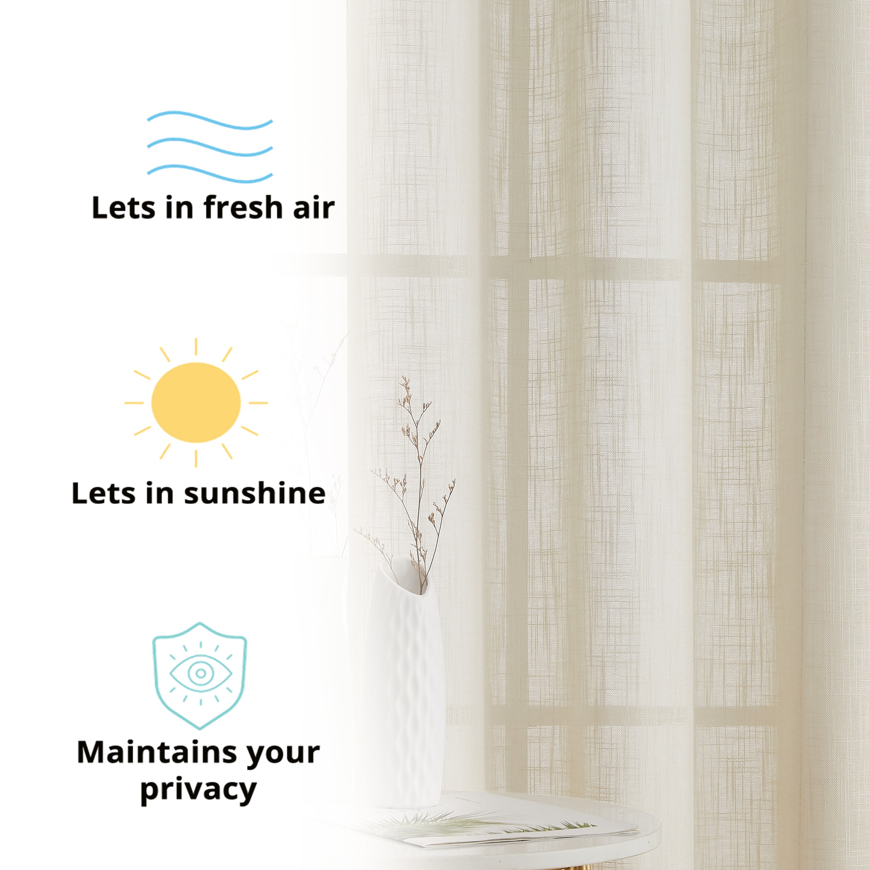 HLC.me ABY-FXLNGR-CRM54 curtains - View #3