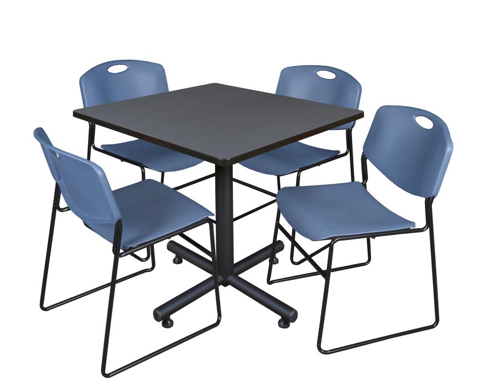 Regency TKB4242GY44BE Breakroom Gray 4-Person Training Table (42-in W x 29-in H)