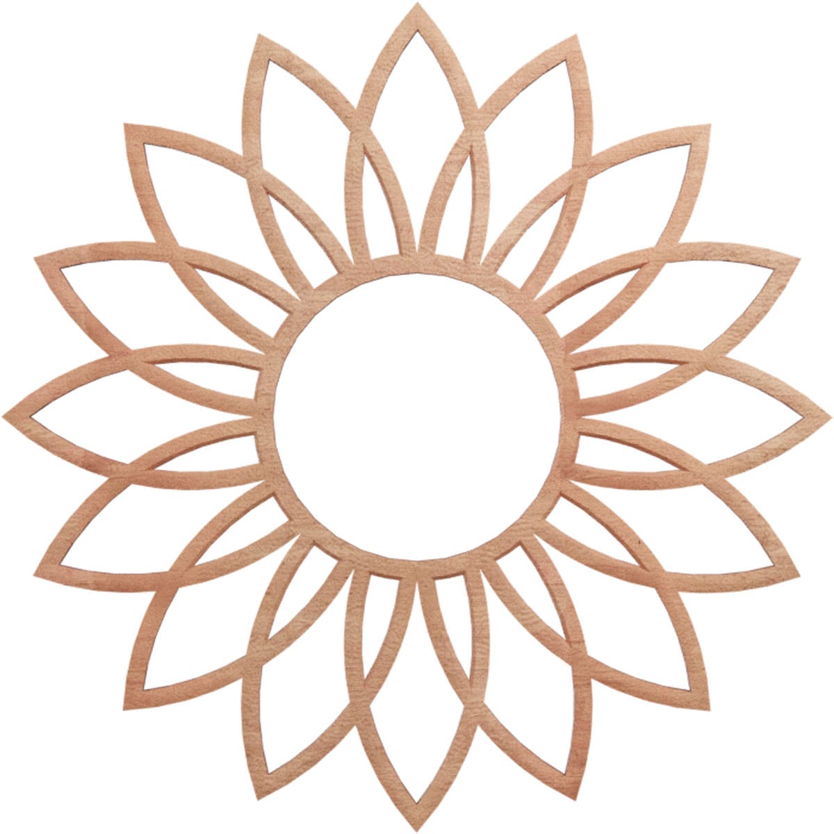 Ekena Millwork CMWP16X16X0250DACH Daisy Fretwork 16-in W x 16-in L Contemporary Cherry Wood Whole Ceiling Medallion