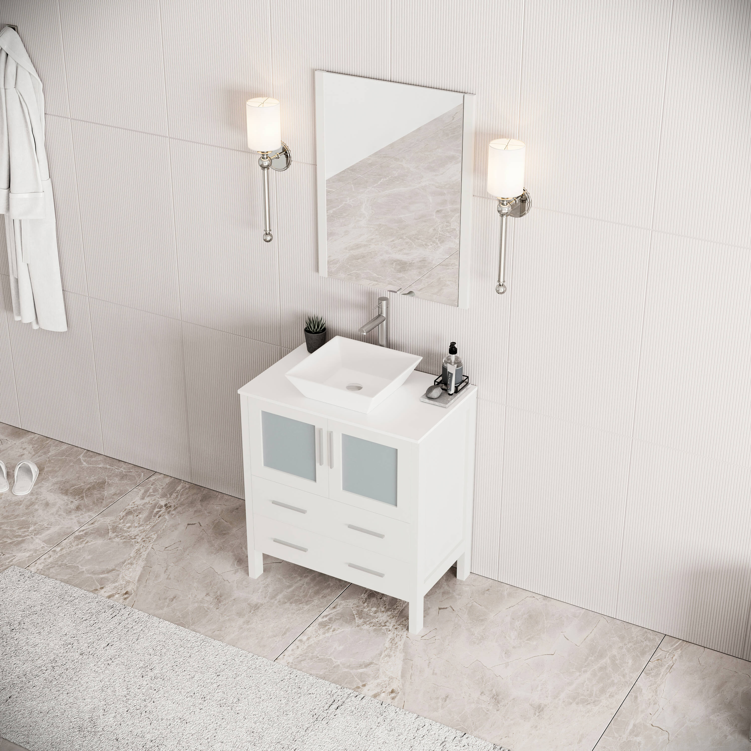 Fresca FVN6230WH-VSL Bath-Vanity-Combo - View #3