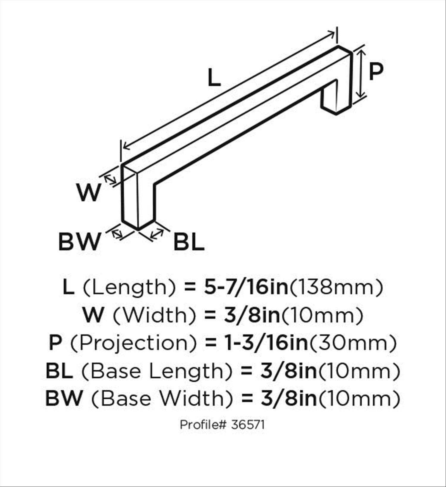 Amerock BP3657126 Cabinet-Pulls - View #8