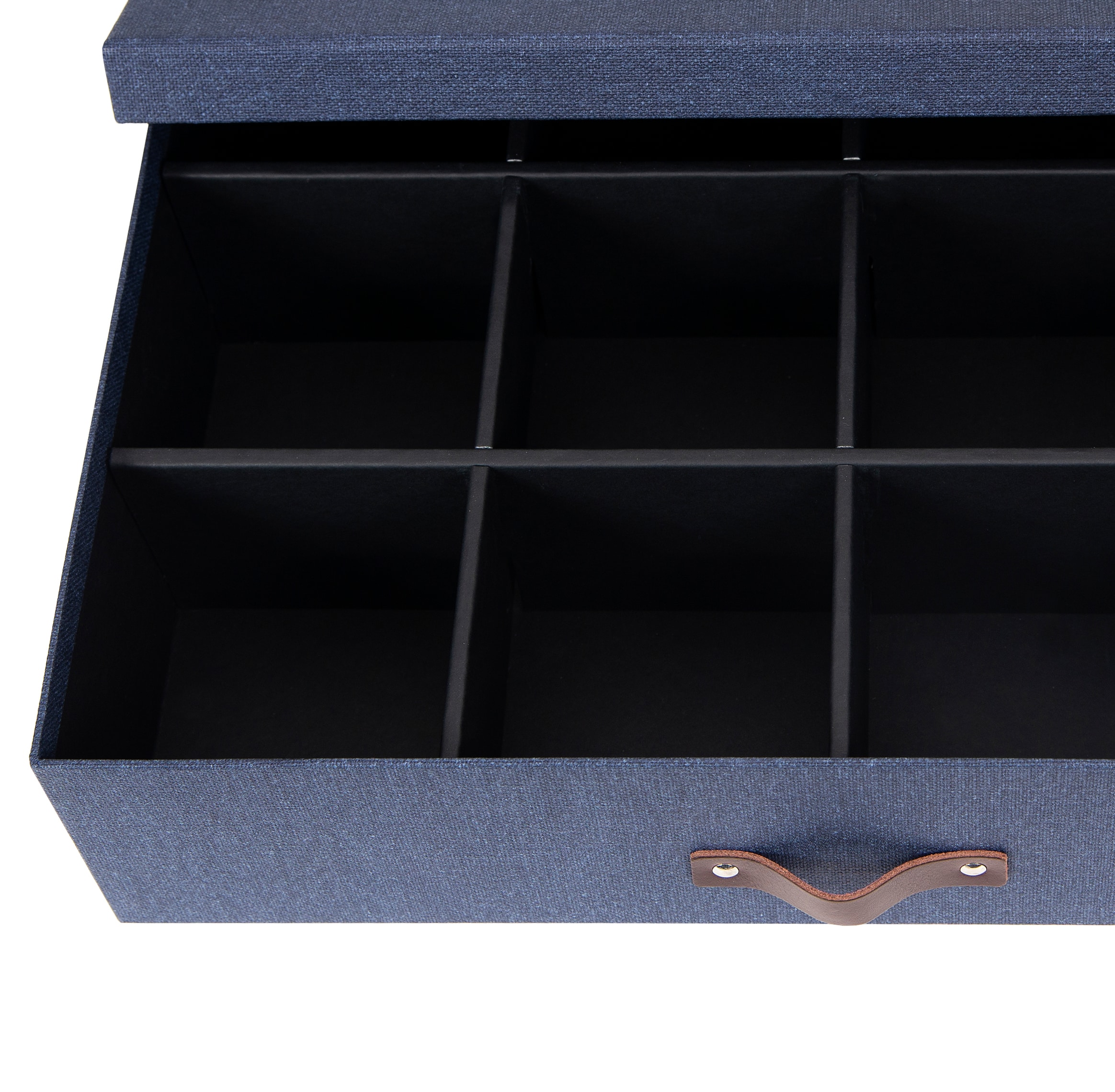 Bigso Silvia Organizational Storage Box, Photo with Leather Ash