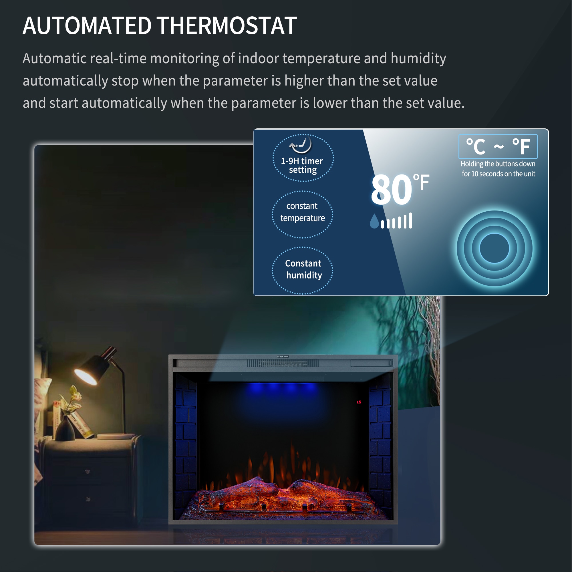 CASAINC TR-83633IN Electric-Fireplaces - View #13