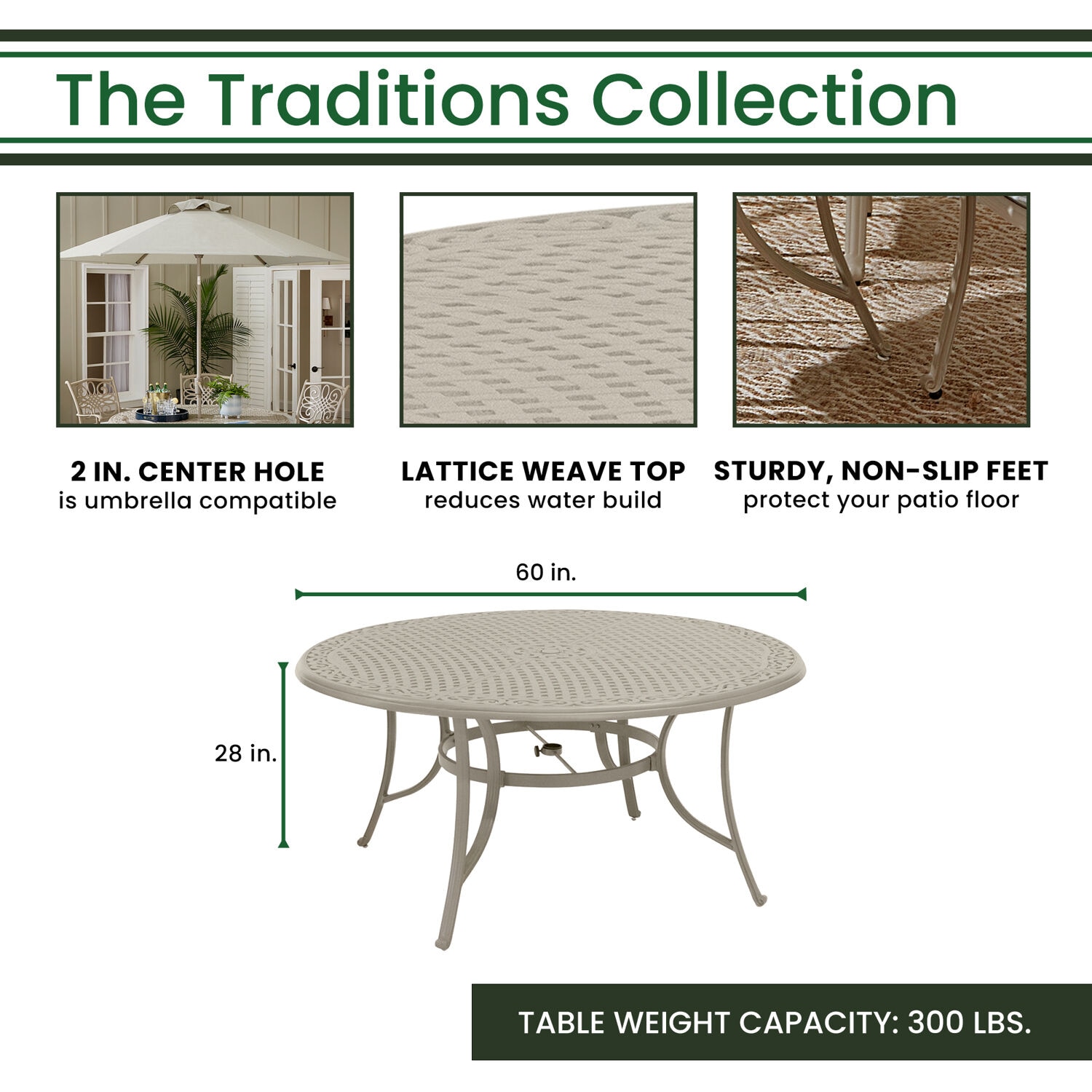 Hanover TRADDNS7PCRD-BE-SU Patio-Dining-Sets - View #3