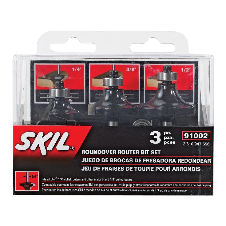 SKIL 3-Piece Carbide-tipped Router Bit Set in the Router Bit Sets