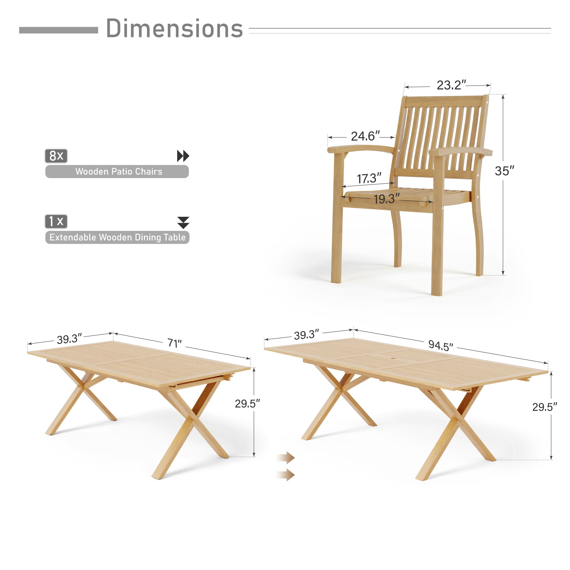 Sunshine Valley S9-220-219 Patio-Dining-Sets - View #2