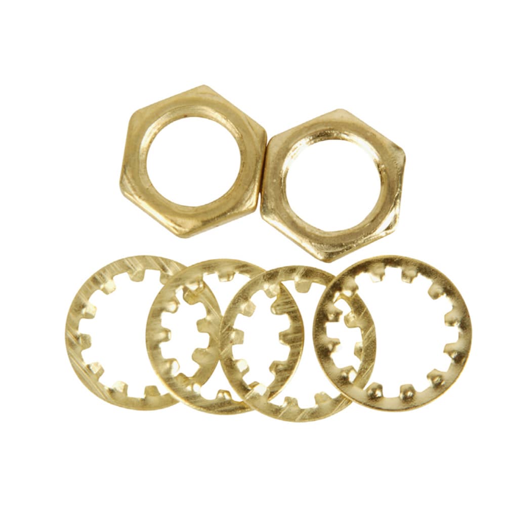 Project Source #5 x 20 Brass-plated Brass Hex Nut (6-Count) in the Hex Nuts  department at