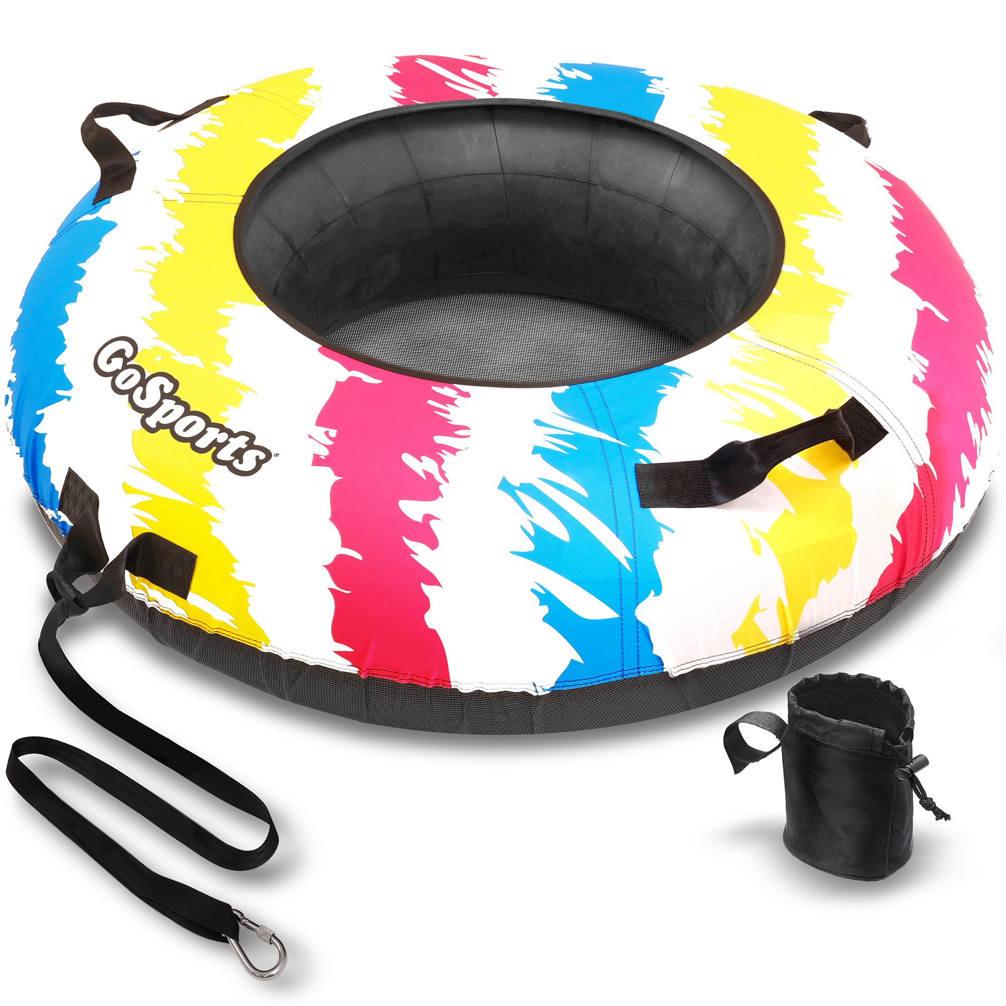 Pool Float Adult, River Tubes for Floating Heavy Duty, River Floats with  Mesh Bottom, 2 Cup Holders, 2 Heavy-Duty Handles, Headrest, 53 Inflatable  Float Tube for Beach Lake Rafting