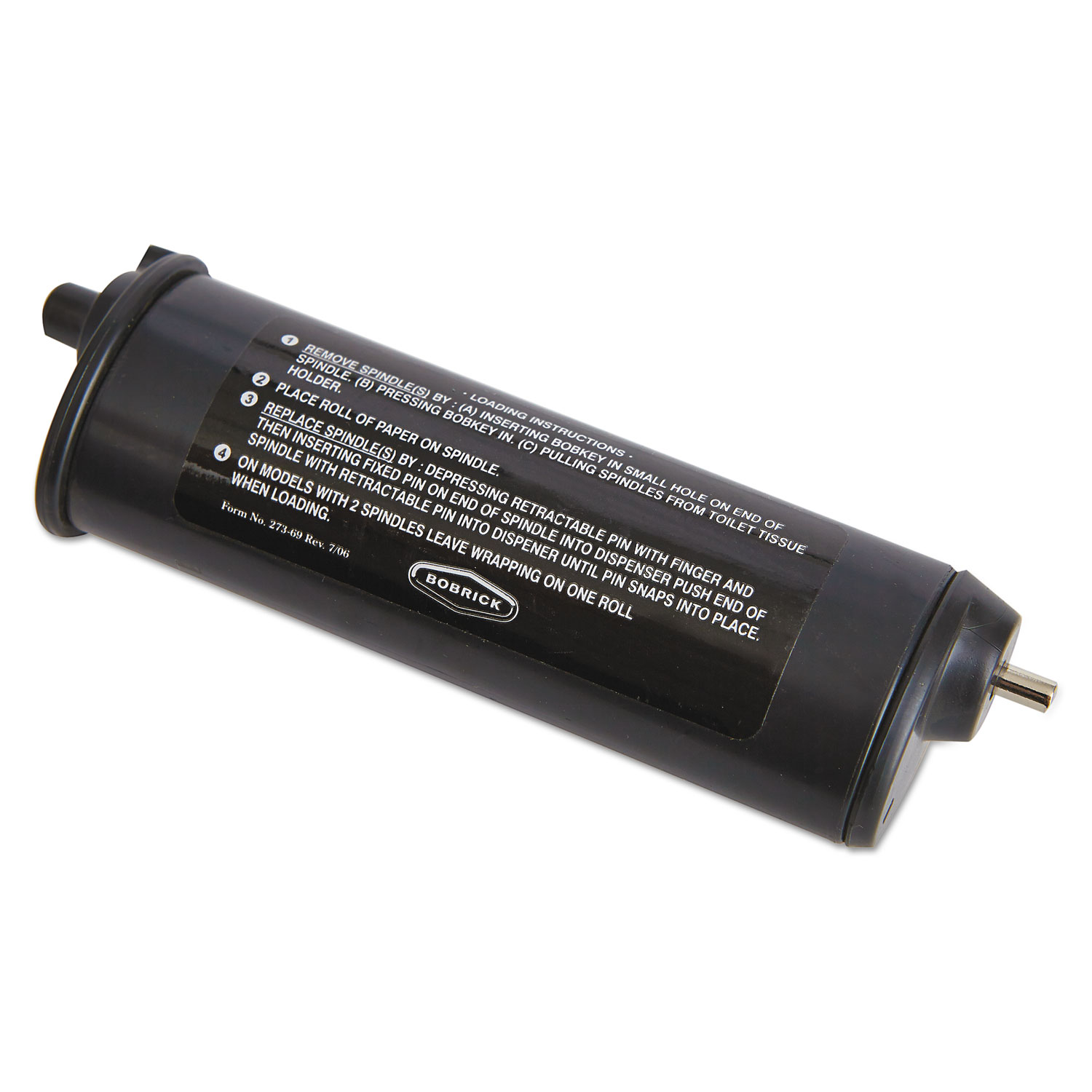 Bobrick Theft Resistant Spindle for ClassicSeries Toilet Tissue Dispensers Black
