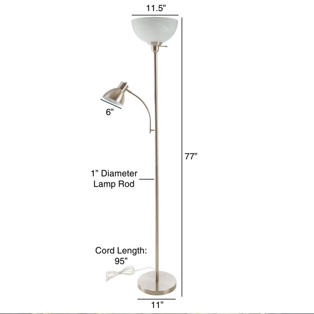 Torchiere With Side Light Floor Lamp, Torchiere Floor Lamp With Built In Motion Laval