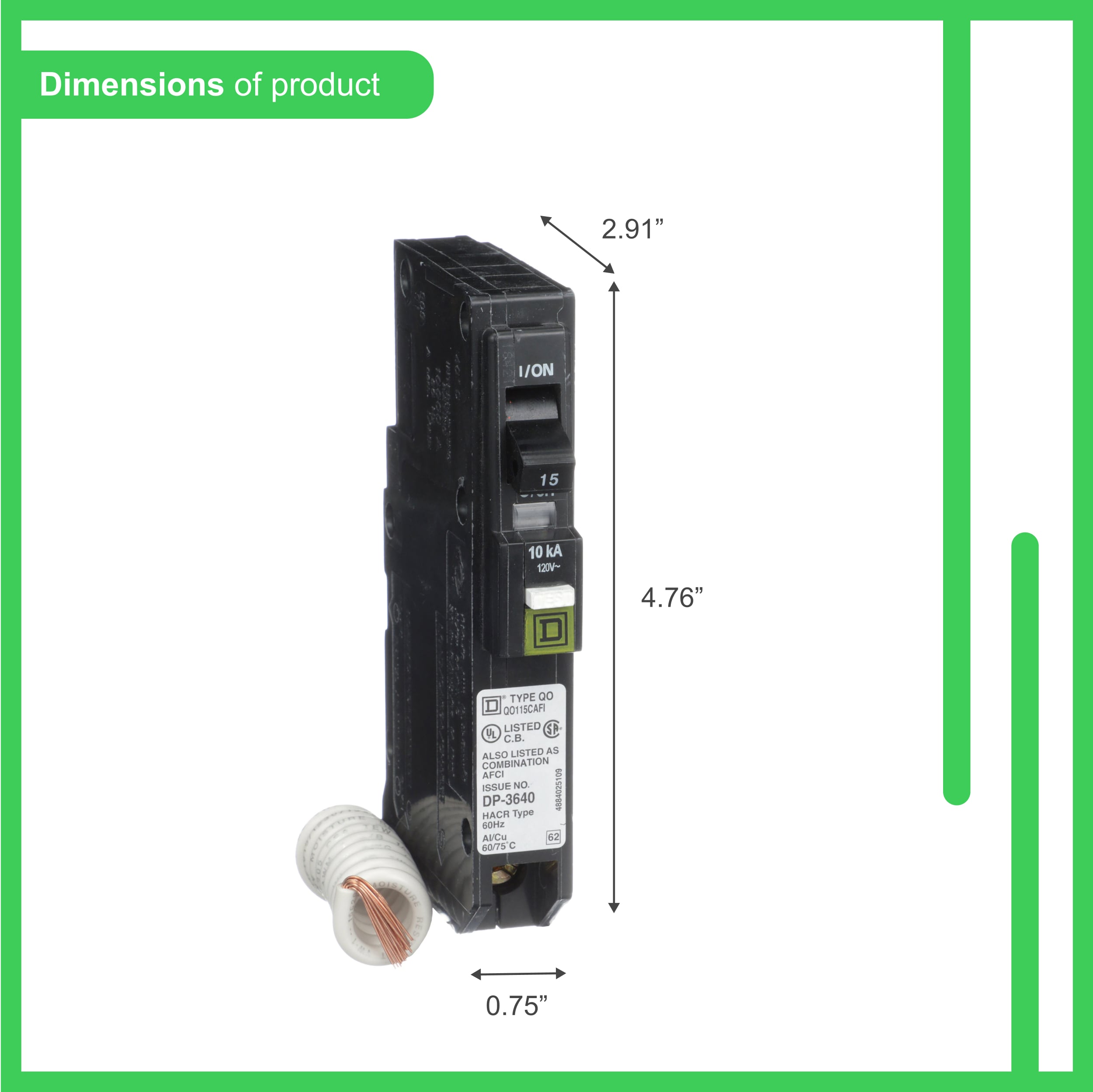 Square D QO115CAFIC Circuit-Breakers - View #3