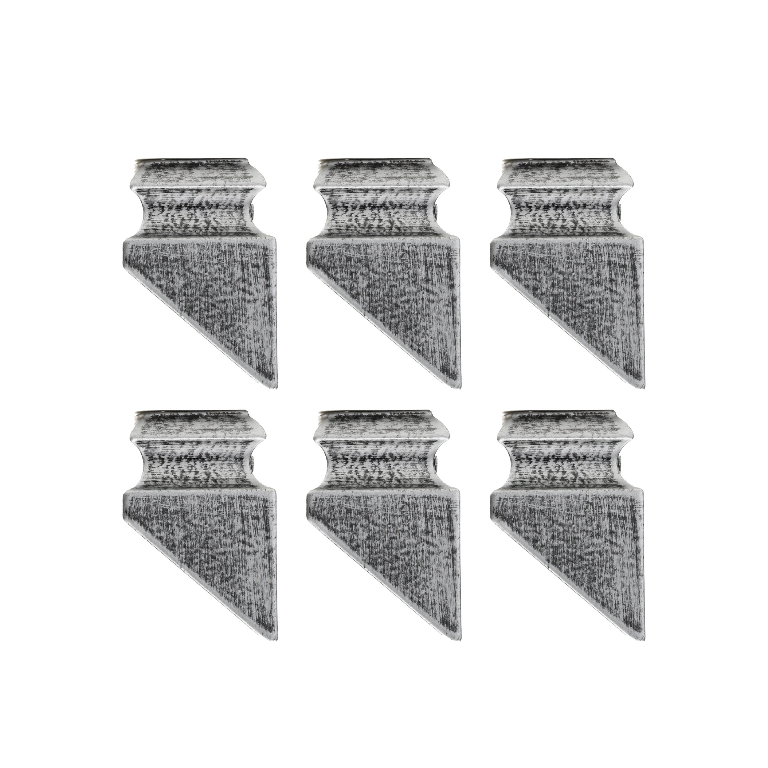 RELIABILT WGSH904AN 1.875-in x 1.3125-in Antique Nickel Aluminum Square Stair Baluster Shoe 6 -Pack