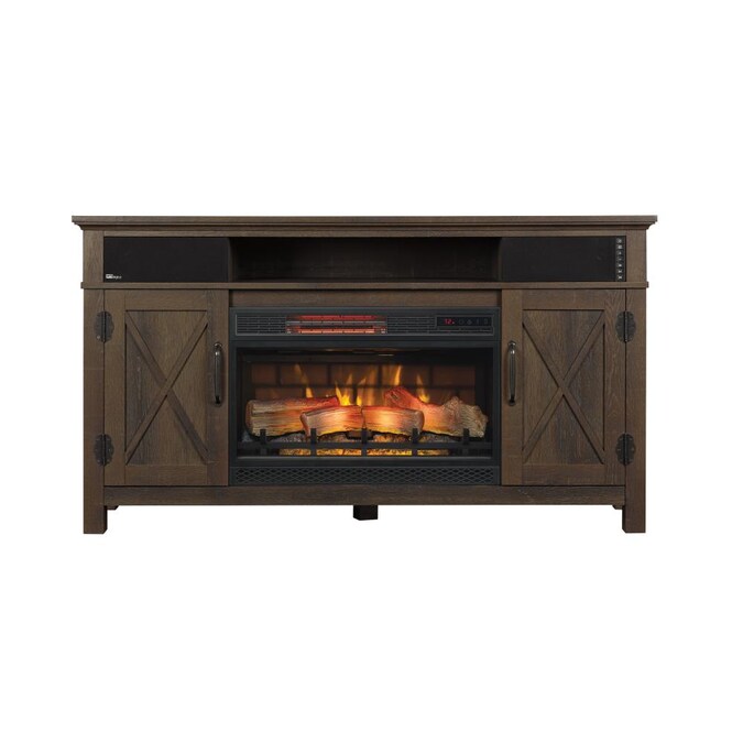 Chimney Free 56 In W Midnight Cherry, Chimney Free Electric Fireplace Tv Stand