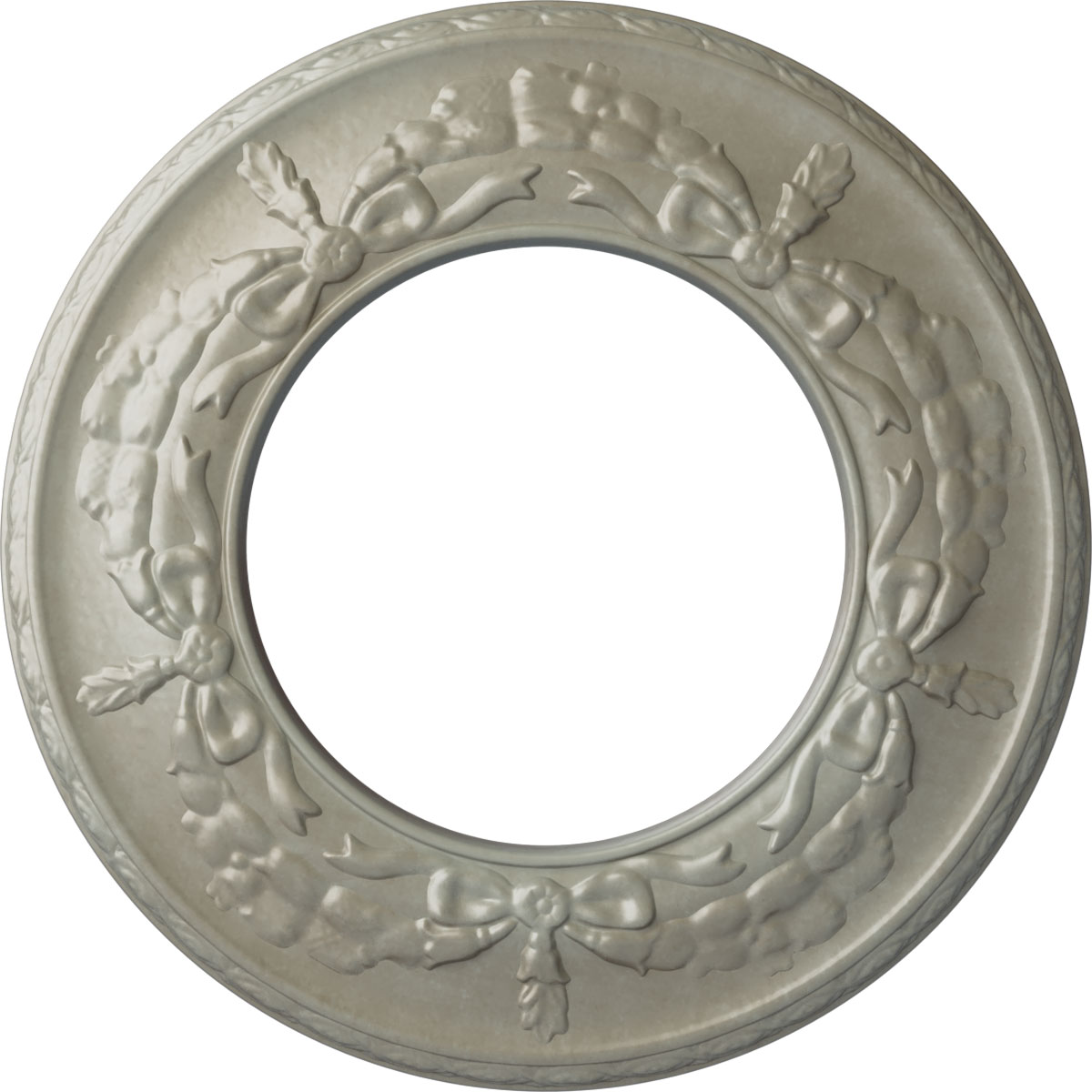 Ekena Millwork CM13SAFLS Salem 13.25-in W x 13.25-in L Painted Flash Gold Polyurethane Whole Ceiling Medallion