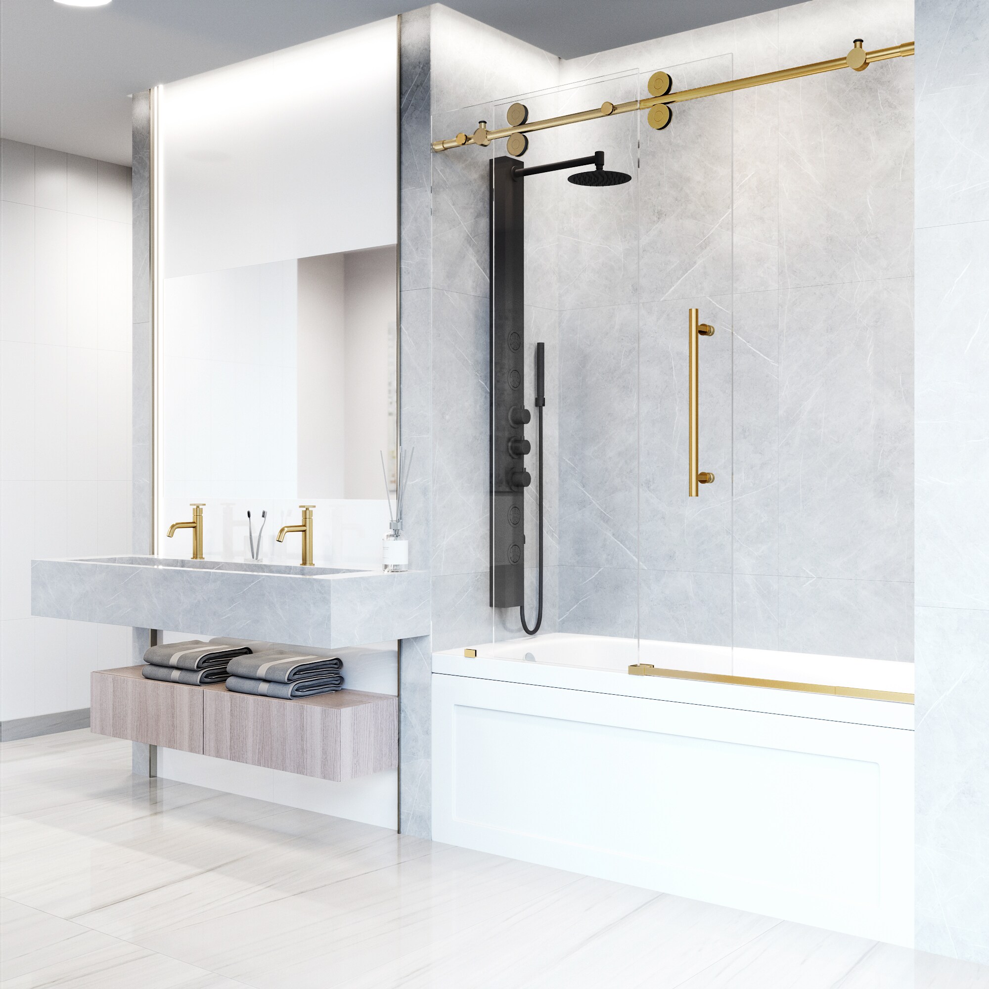 VIGO VG6041MGLM6066 Bathtub-Doors - View #9