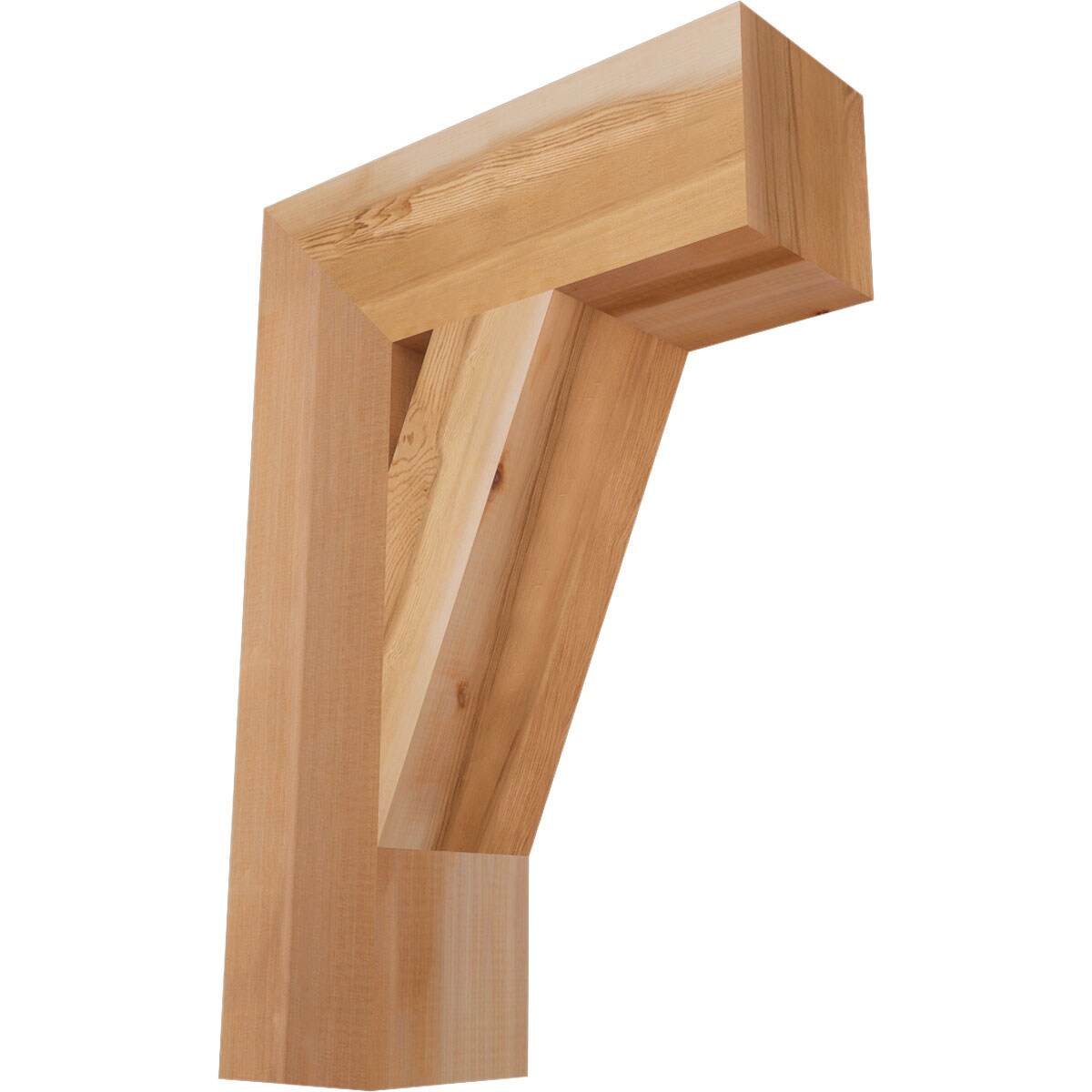 Ekena Millwork BKT06X18X26TRA05SWR Traditional block smooth 5-1/2-in x 18-in x 26-in Western Red Cedar Wood Standard Bracket