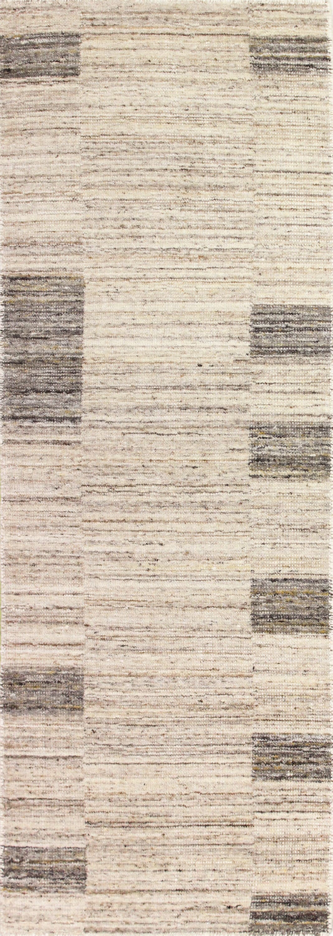 Bashian 649652296425 3 X 8 (ft) Wool Beige Indoor Geometric Southwestern Runner Rug