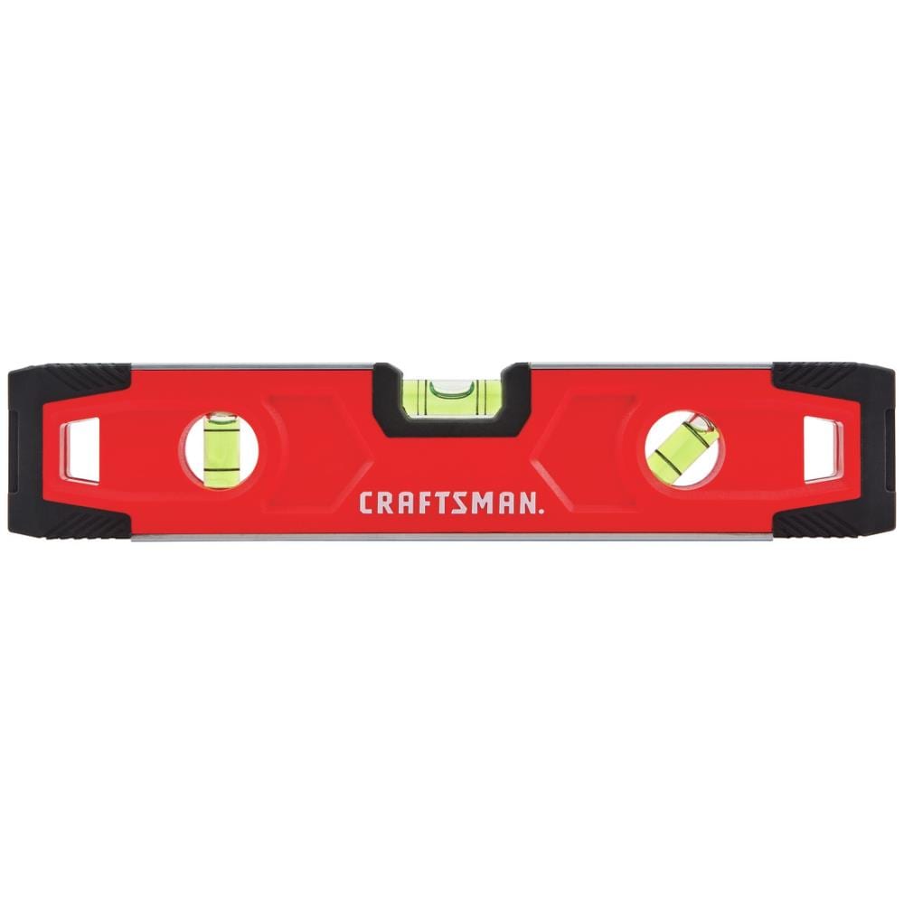 CRAFTSMAN CMHT43191 Aluminum 9-in 3 Vial Magnetic Torpedo Level