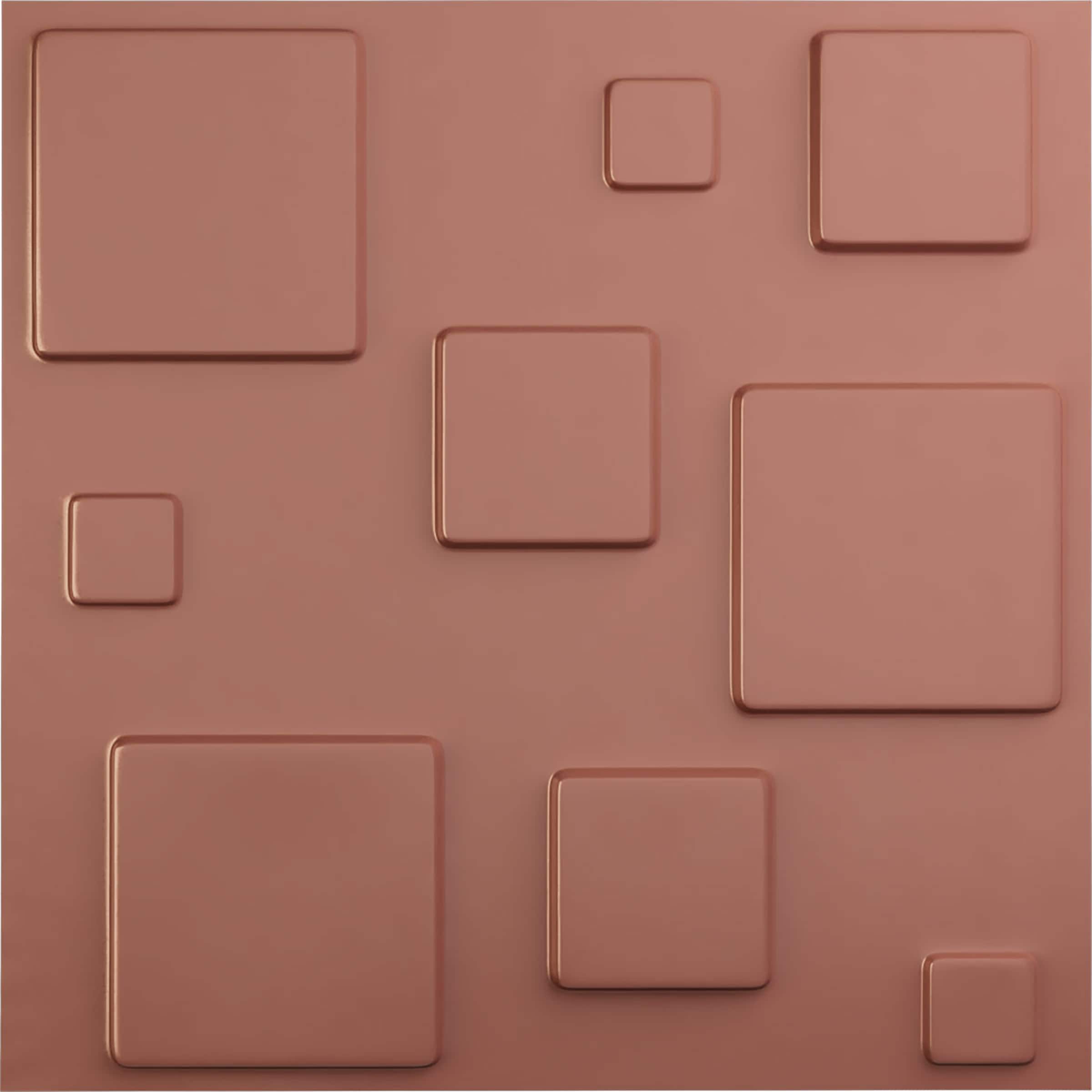 Ekena Millwork WP20X20DEFCP-CASE-12 19-5/8-in x 19-5/8-in Embossed Paintable/Stainable Pink PVC Wall Panel ( 12 -Pack, Covers 32.04 )