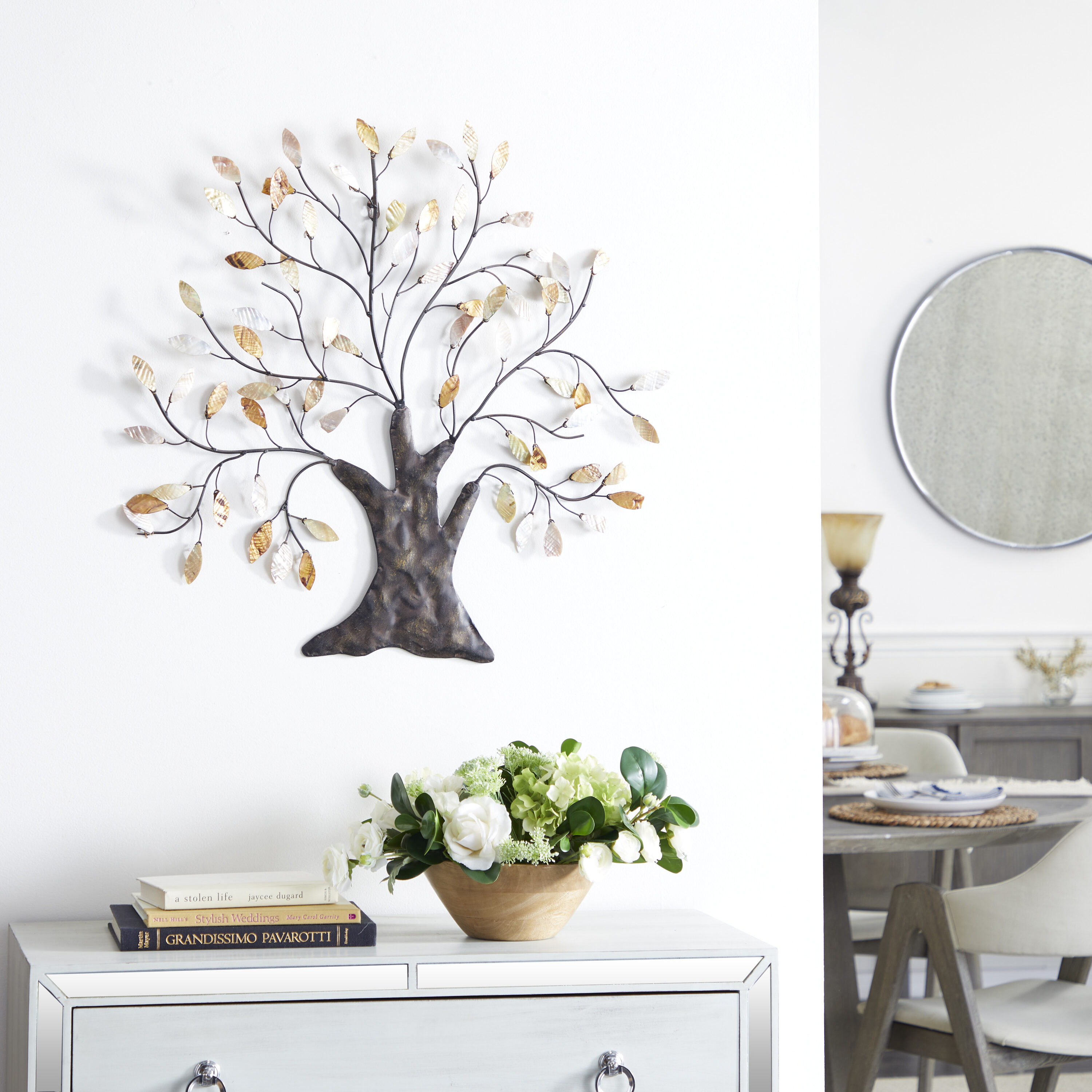 Grayson Lane 13074 30-Inches W x 29-Inches H Metal Indoor/Outdoor Tree Nature Wall sculpture