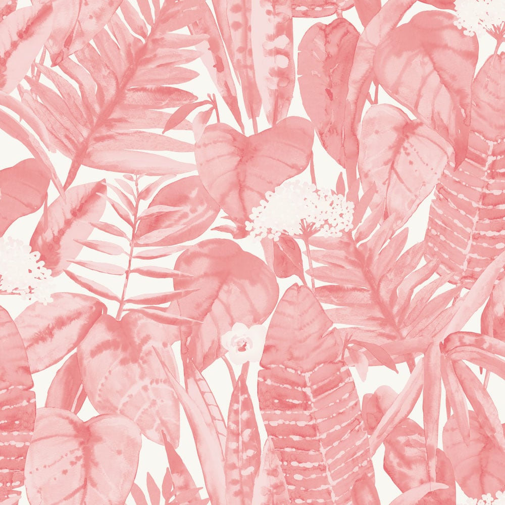 Tempaper TR10631 28-Sq. Feet Pink Vinyl Floral Self-adhesive Peel and Stick Wallpaper