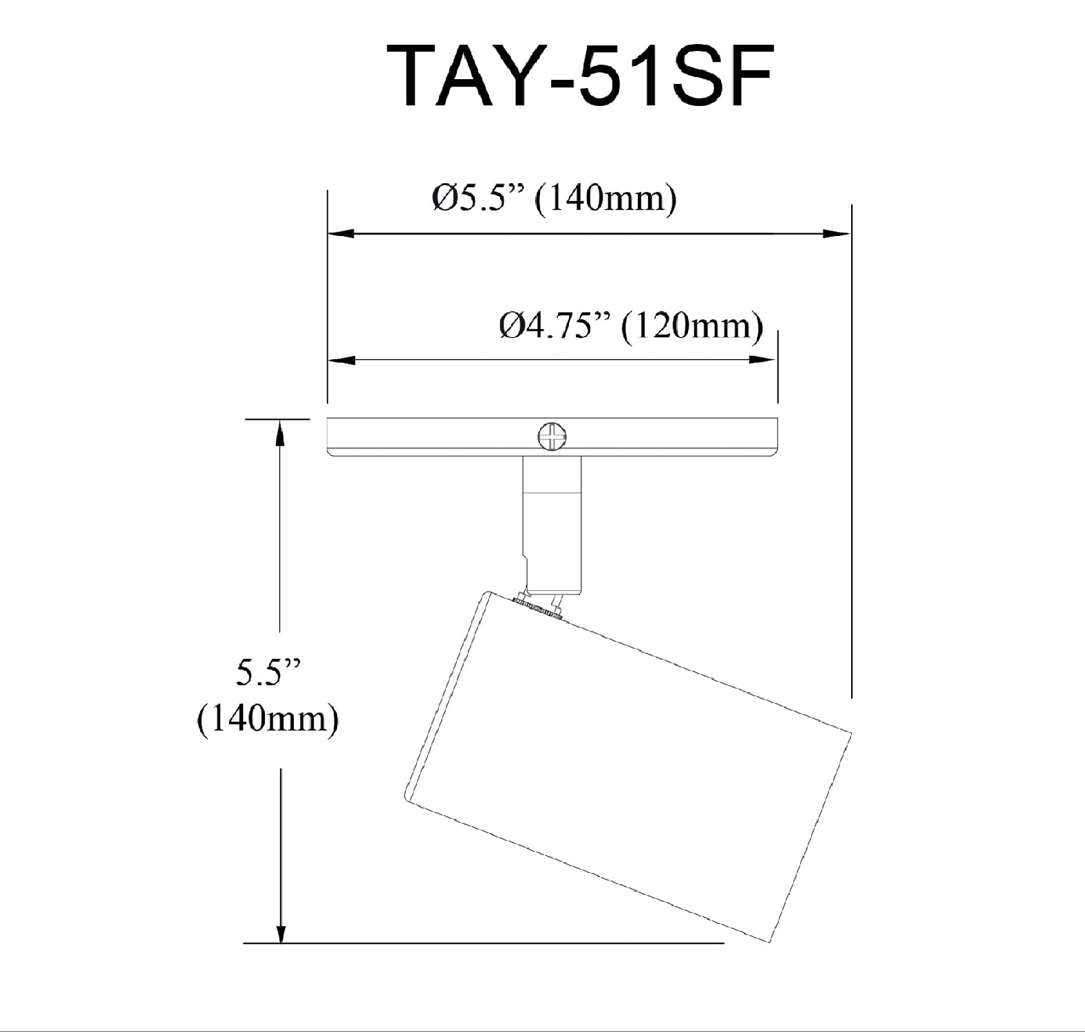 Dainolite TAY-123SF-SC Fixed-Track-Lighting - View #3