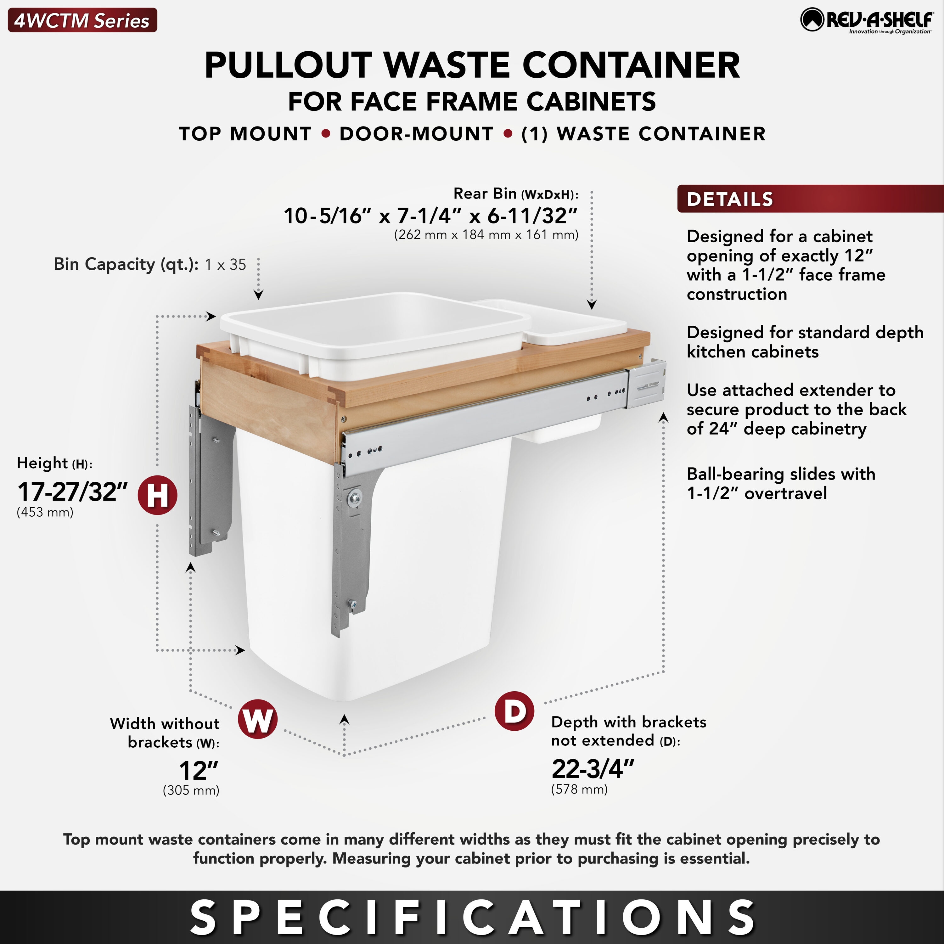 Rev-A-Shelf 163328 Pullout-Trash-Cans - View #4