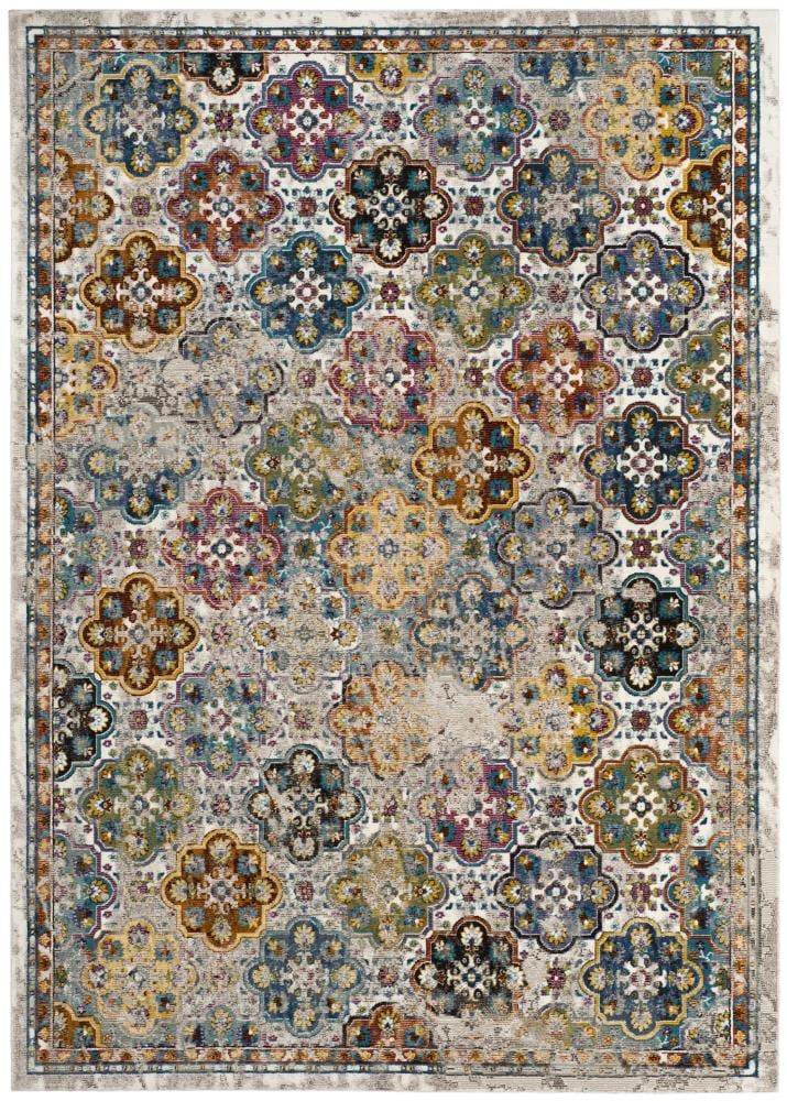 Elysian Blue 5'1" x 7'6" Reversible Synthetic Area Rug