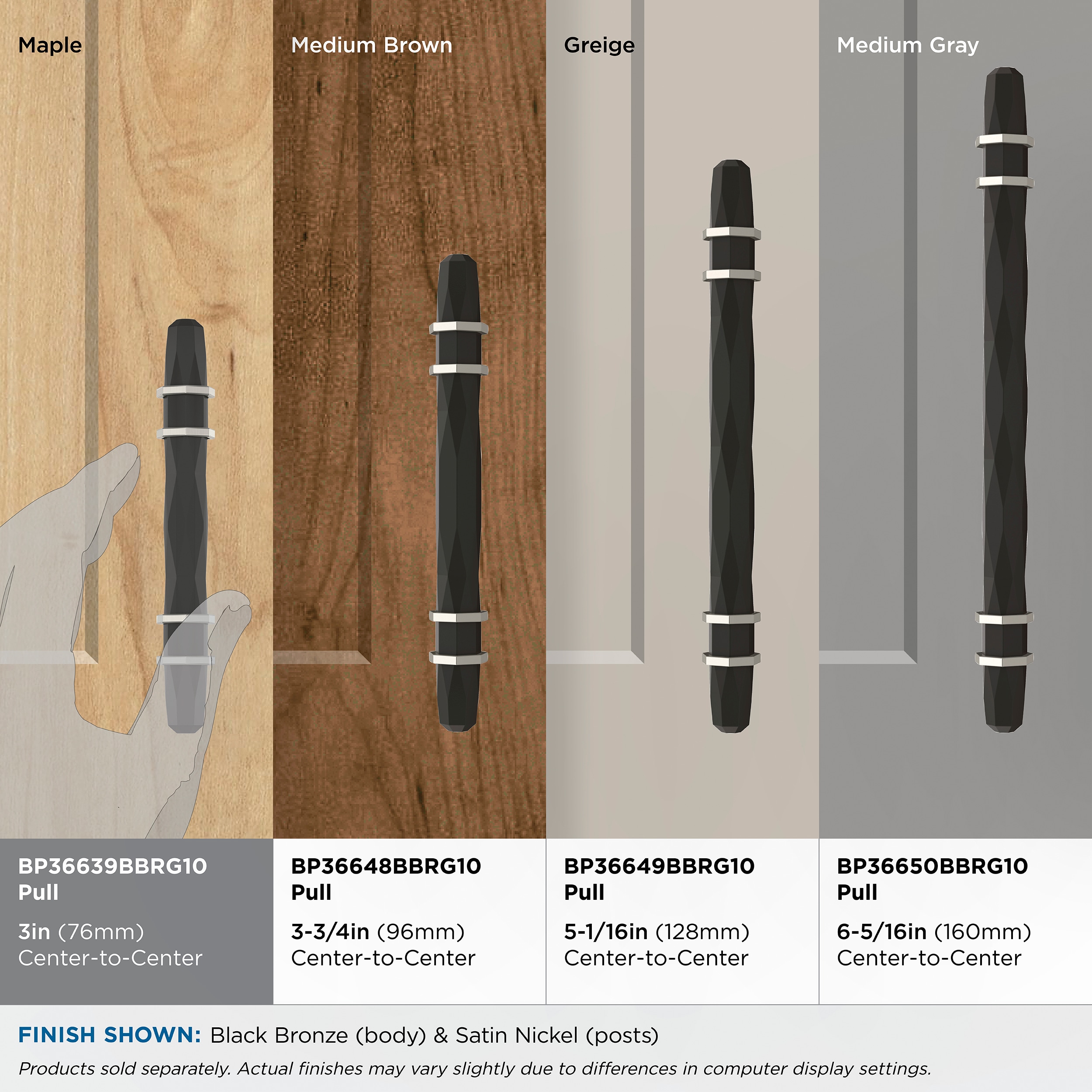 Amerock BP36639BBRG10 Cabinet-Pulls - View #6