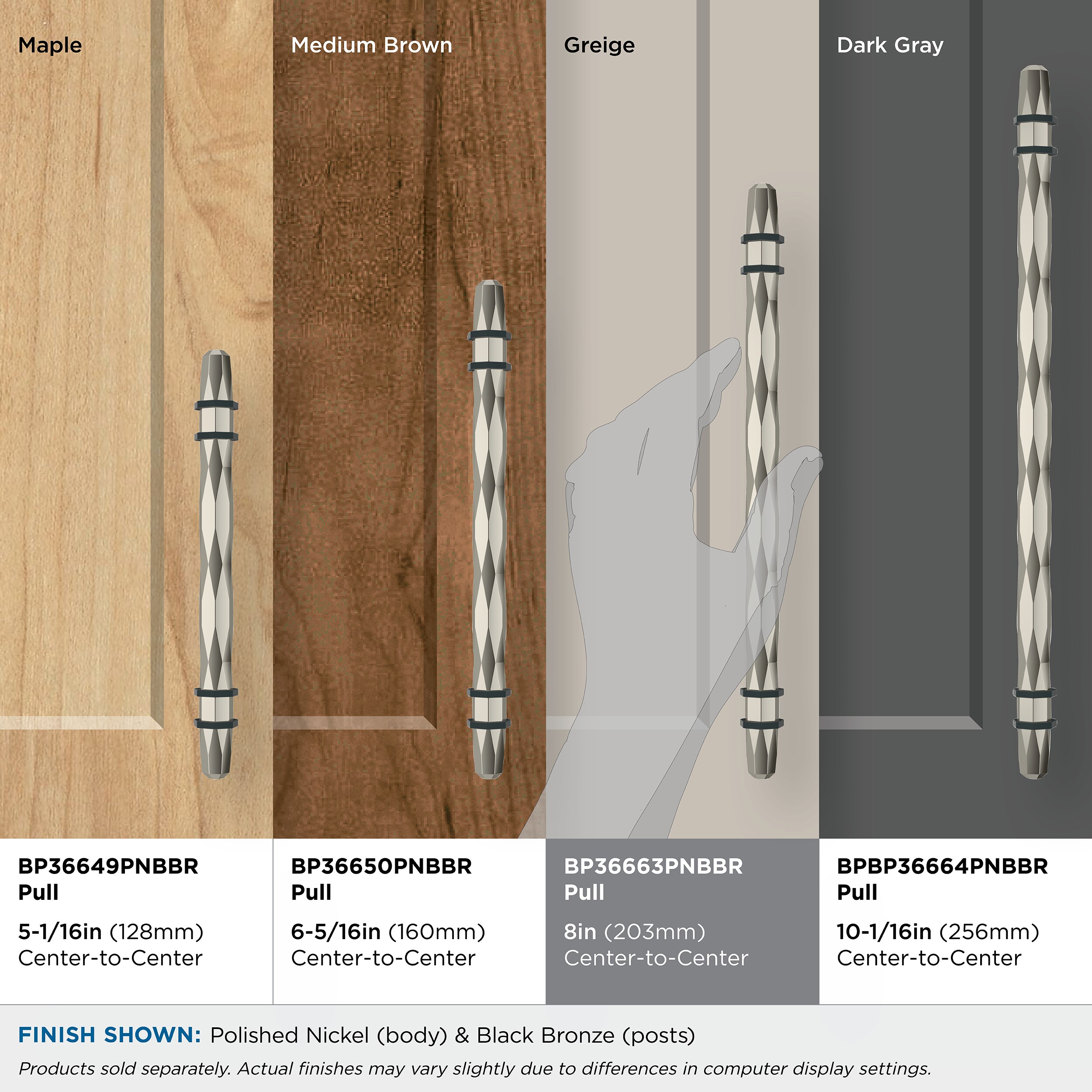 Amerock BP36663PNBBR Cabinet-Pulls - View #9