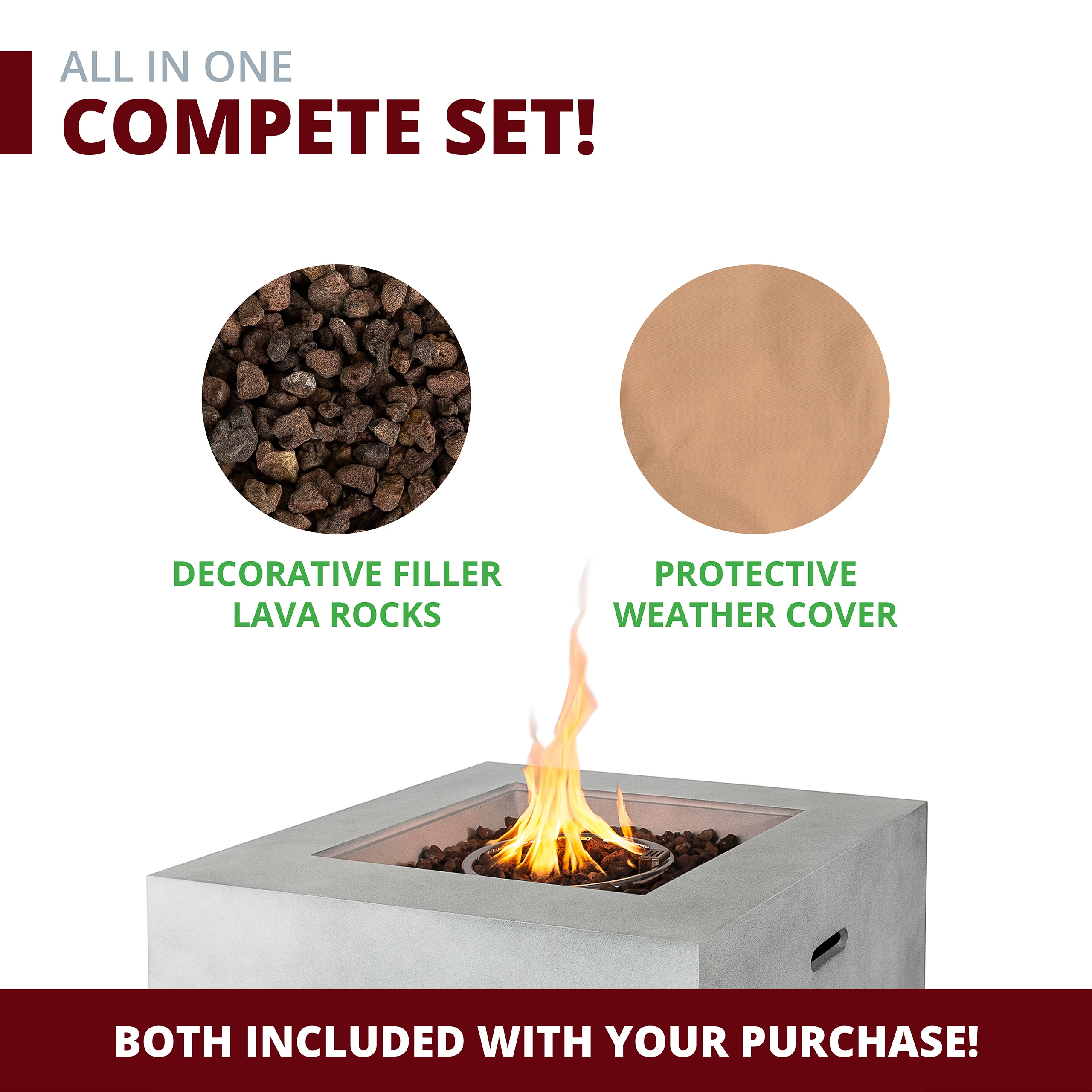 Kinger Home FP-008TGRY-SET-GRY Patio-Conversation-Sets - View #7
