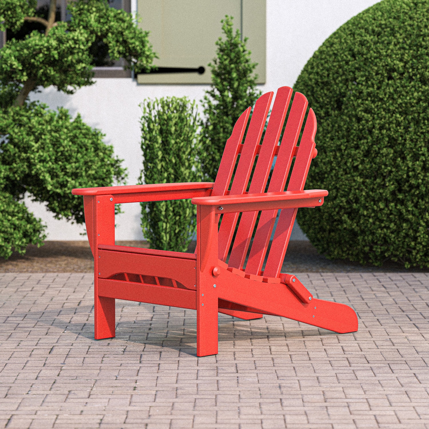 Red plastic 2024 adirondack chairs lowes