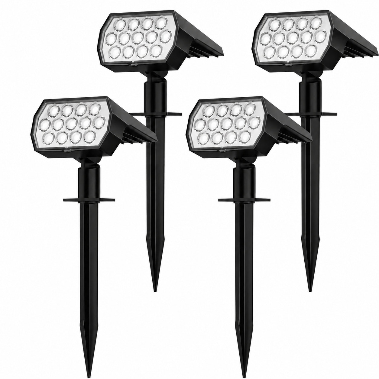 Aoibox  Color Changing Solar Landscape Spot Lights 7 Modes IP65 Waterproof Dusk to Dawn Outdoor Garden Path