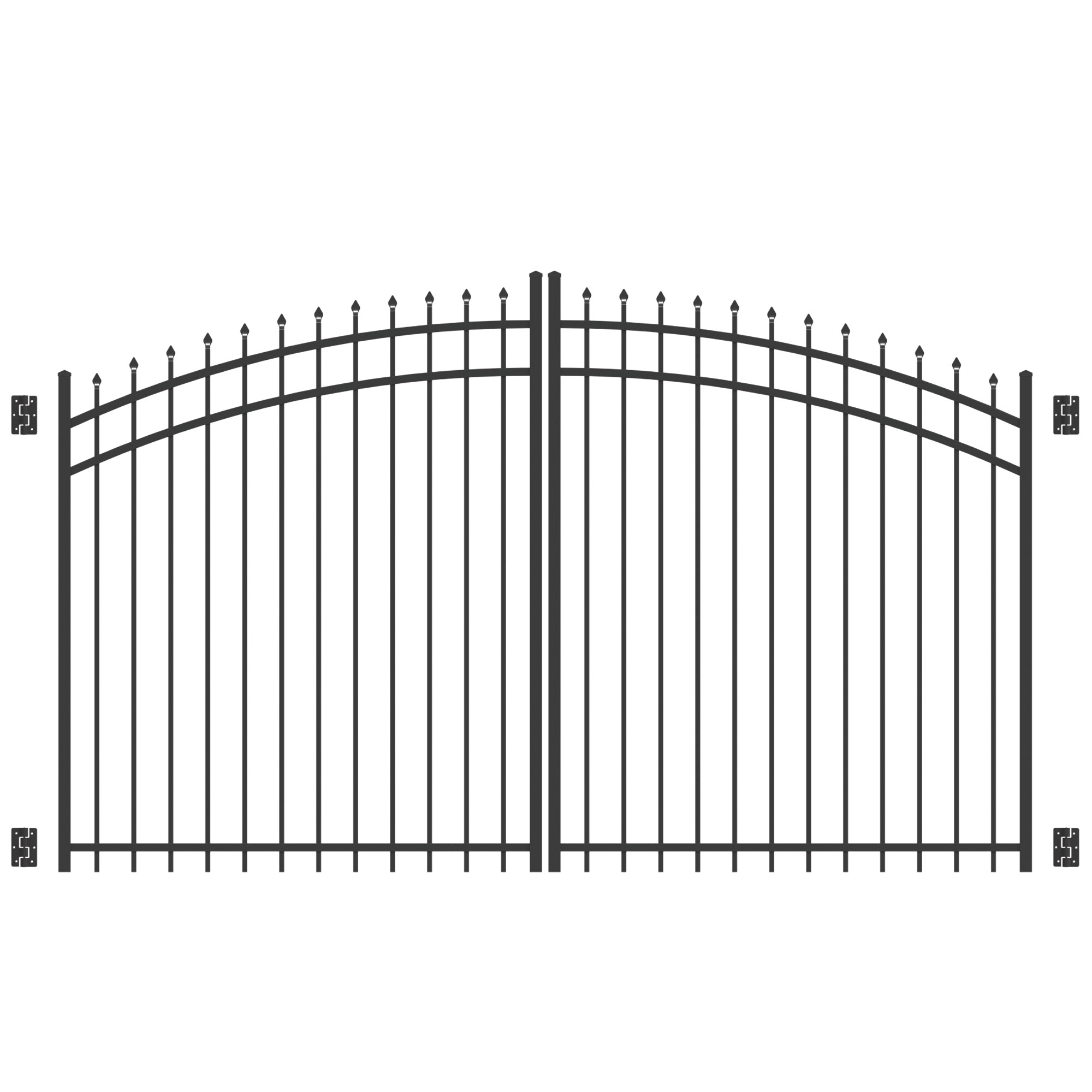 Freedom 5.25-ft Black Aluminum Driveway Gate