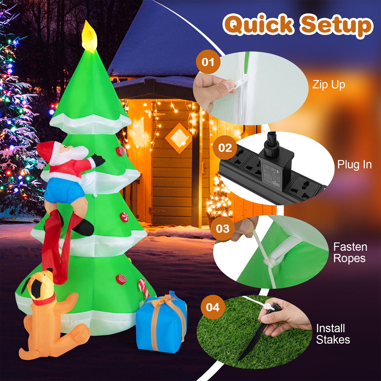WELLFOR HYJ23969US Christmas-Inflatables - View #4