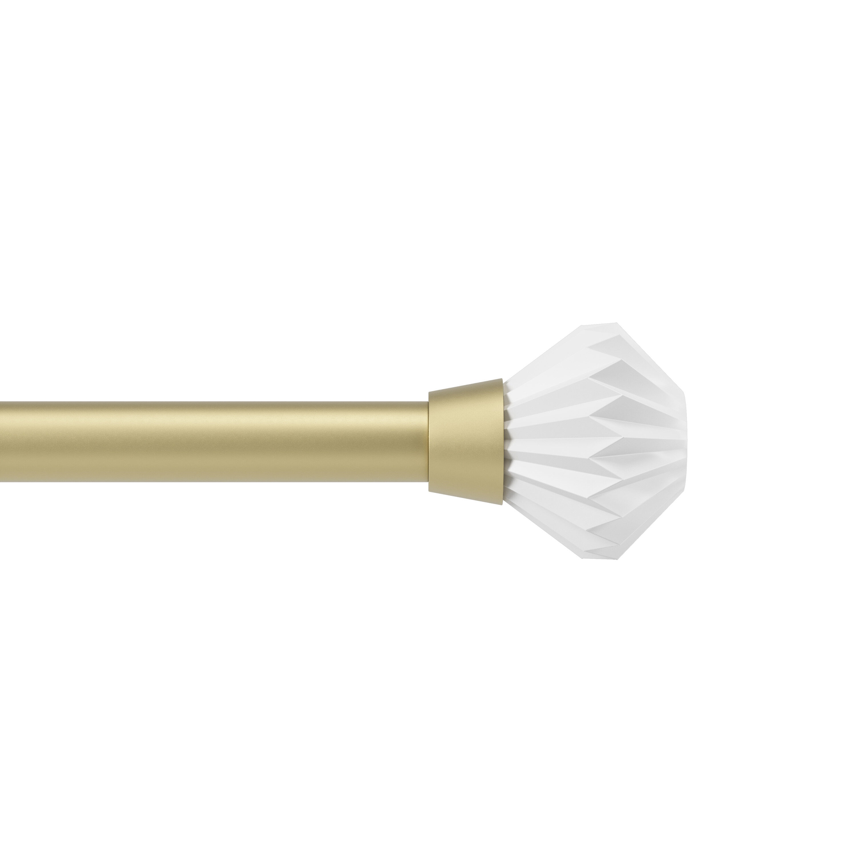 Umbra 42-in to 120-in Gold Steel Single Curtain Rod with Finials in the ...