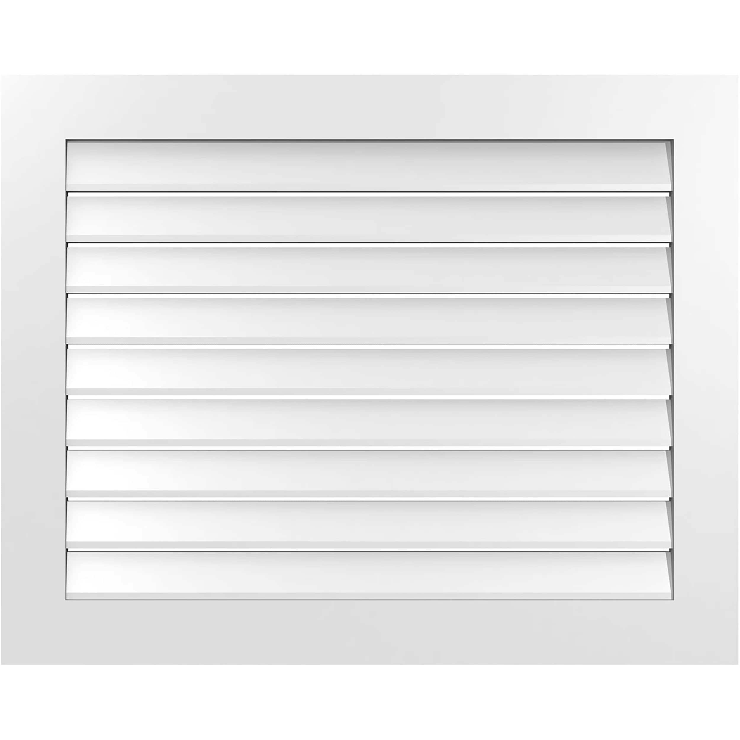 Ekena Millwork GVPVE40X3201SF 40-Inches x 32-Inches Off-white Rectangle PVC Gable Louver Vent