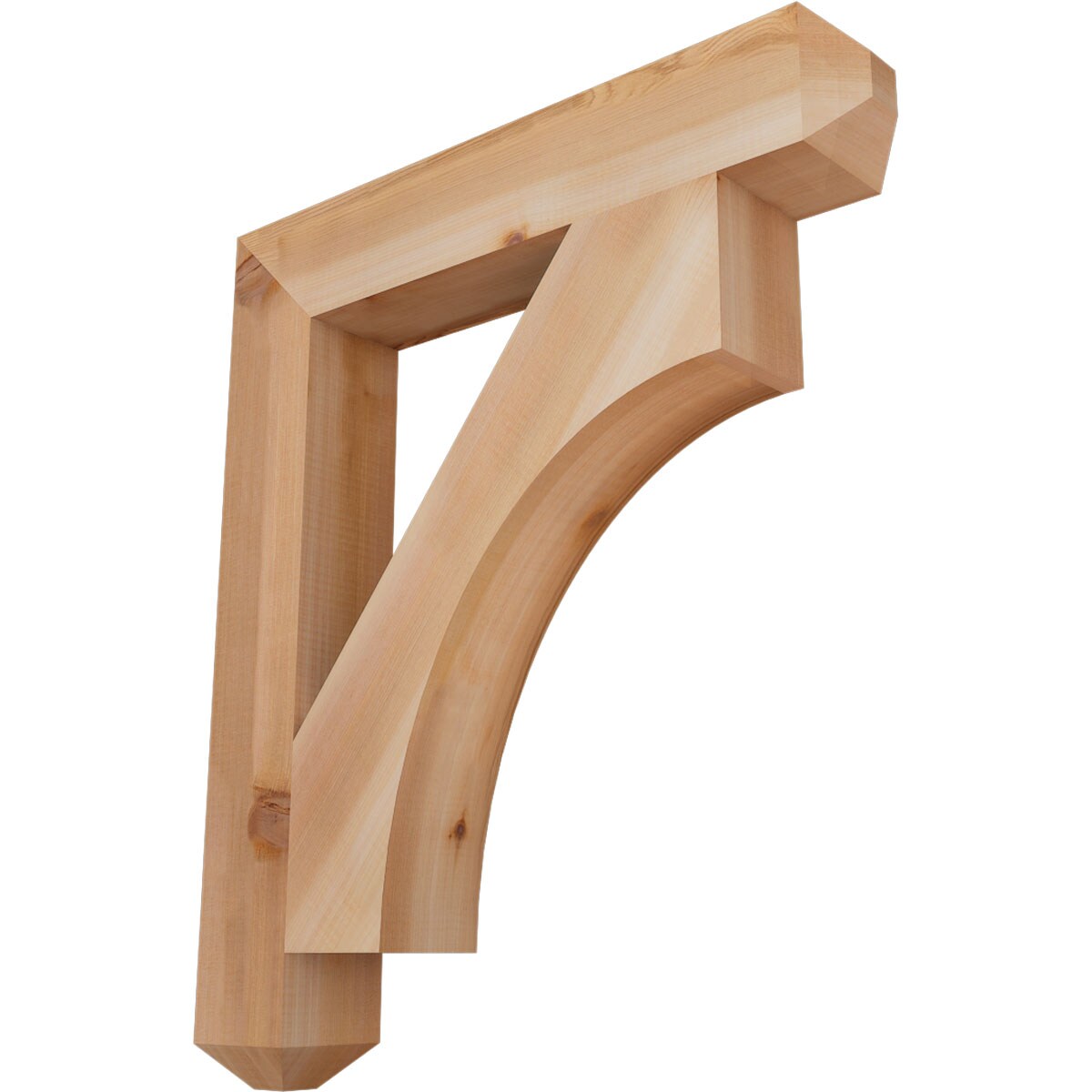 Ekena Millwork BKT04X24X28WTL04SWR Westlake craftsman smooth 3-1/2-in x 24-in x 28-in Western red cedar Brown Wood Standard bracket