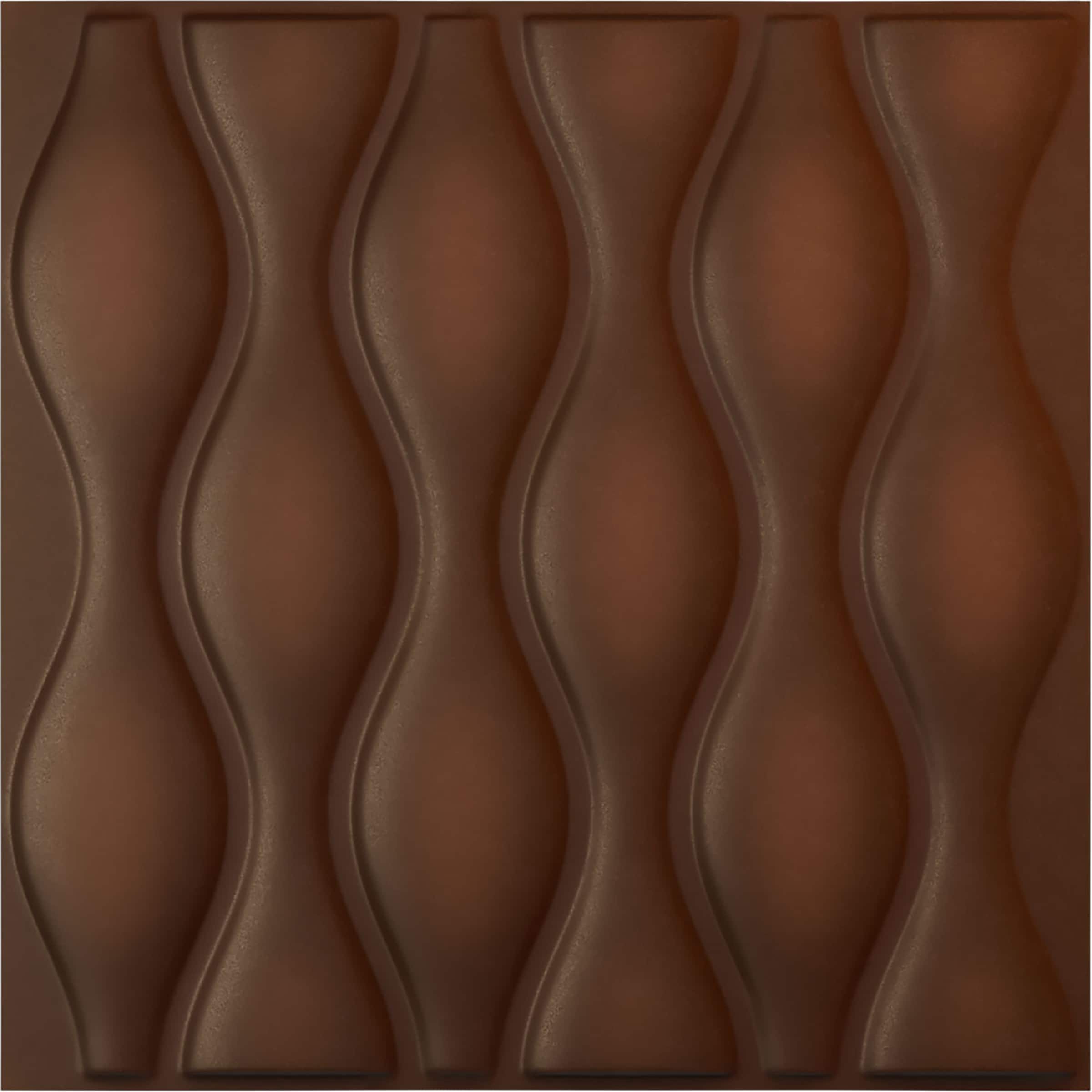 Ekena Millwork WP20X20AIDRU-CASE-12 19-5/8-in x 19-5/8-in Embossed Paintable/Stainable Red PVC Abstract Wall Panel ( 12 -Pack, Covers 32.04-sq ft )