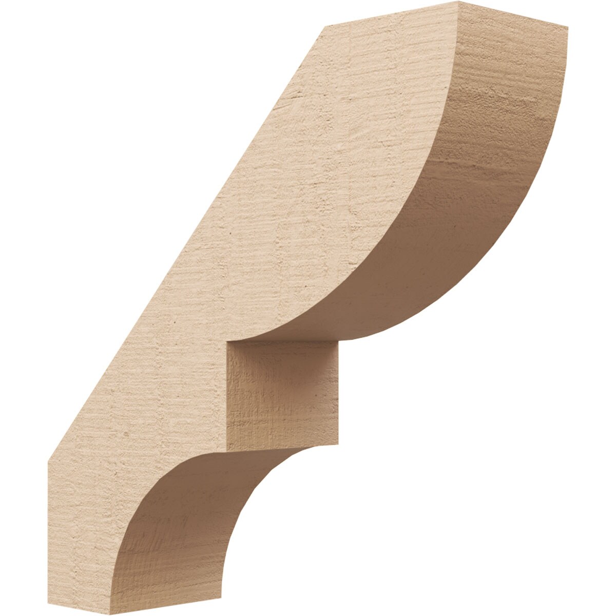 Ekena Millwork BRCUR05X18X18RIDRCPR 5-in x 18-in x 18-in Primed Urethane Ridgewood Rough Cedar TimberThane Knee Brace