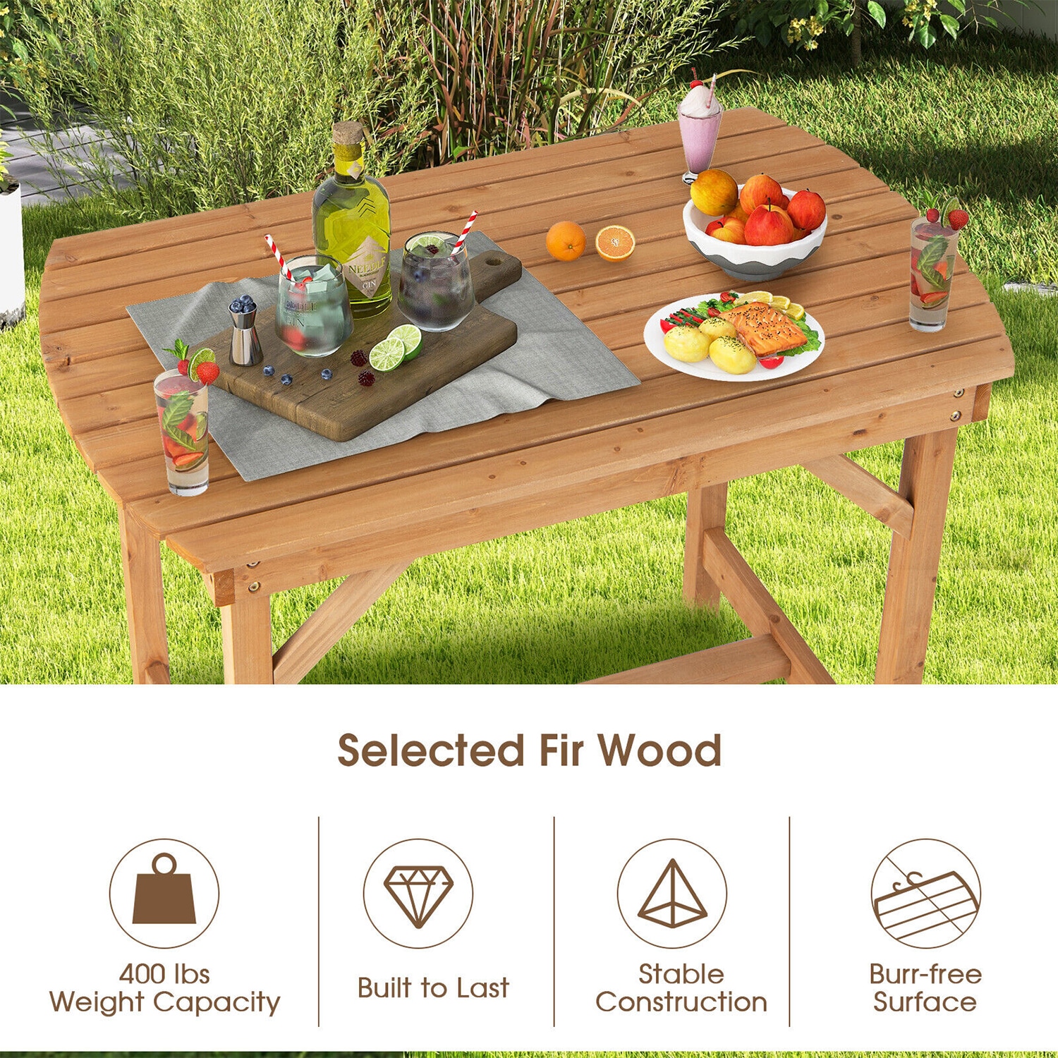 WELLFOR TDG10923BN Patio-Tables - View #2