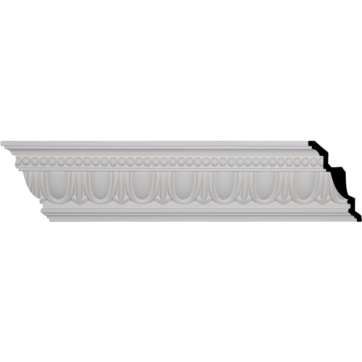 Ekena Millwork MLD07X05X08EG Egg and Dart 7-1/4-in x 7-ft 10-1/2-in Primed Urethane Crown Moulding