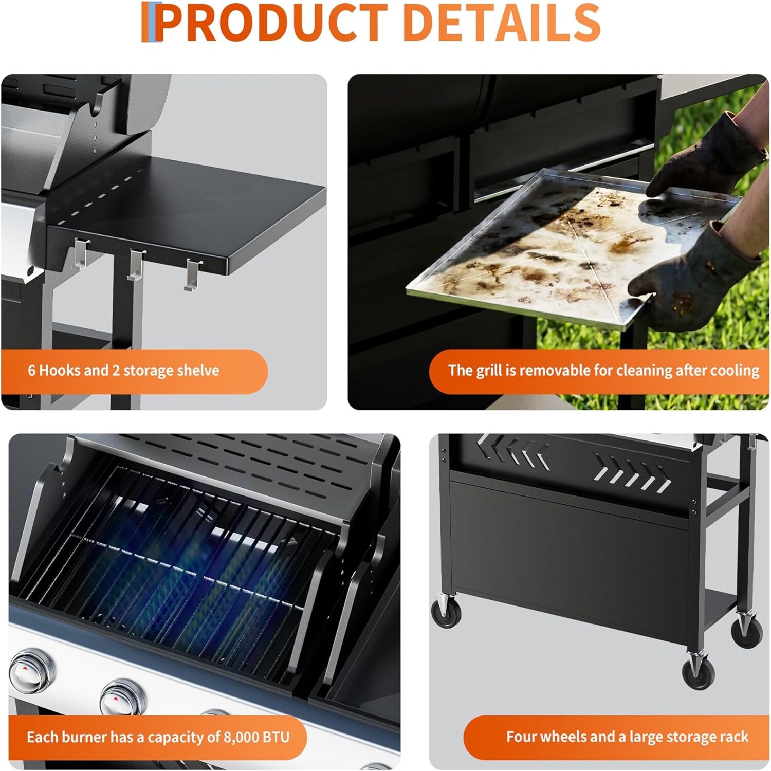 Garvee HQ-6-G3-4JPP-8GH3 Gas-Grill - View #5