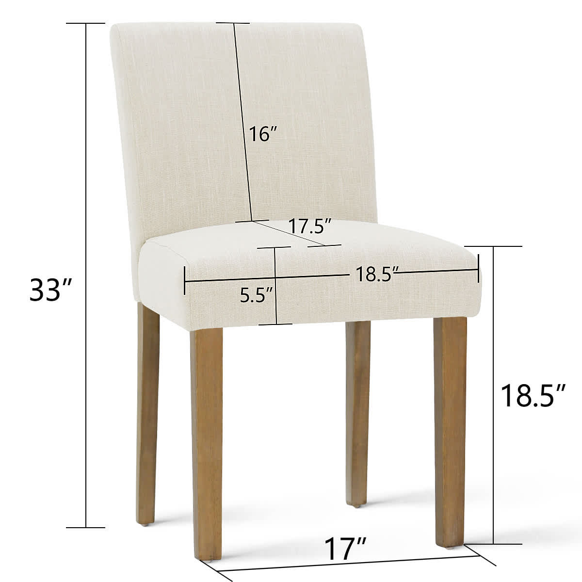 Maison Boucle NORTH-2PCS CREAM Dining-Chairs - View #3