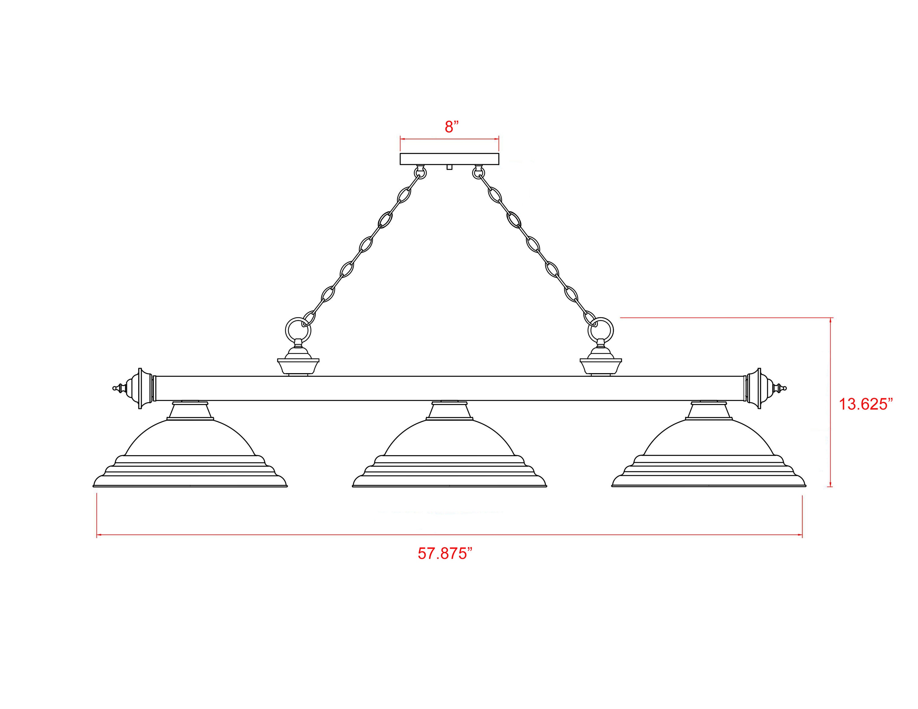Z-Lite 2306-3BP-SBP Pool-Table-Lighting - View #6